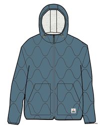 Earthy Sherpa Lined Insulated Jacket - Washed Blue - Image 8