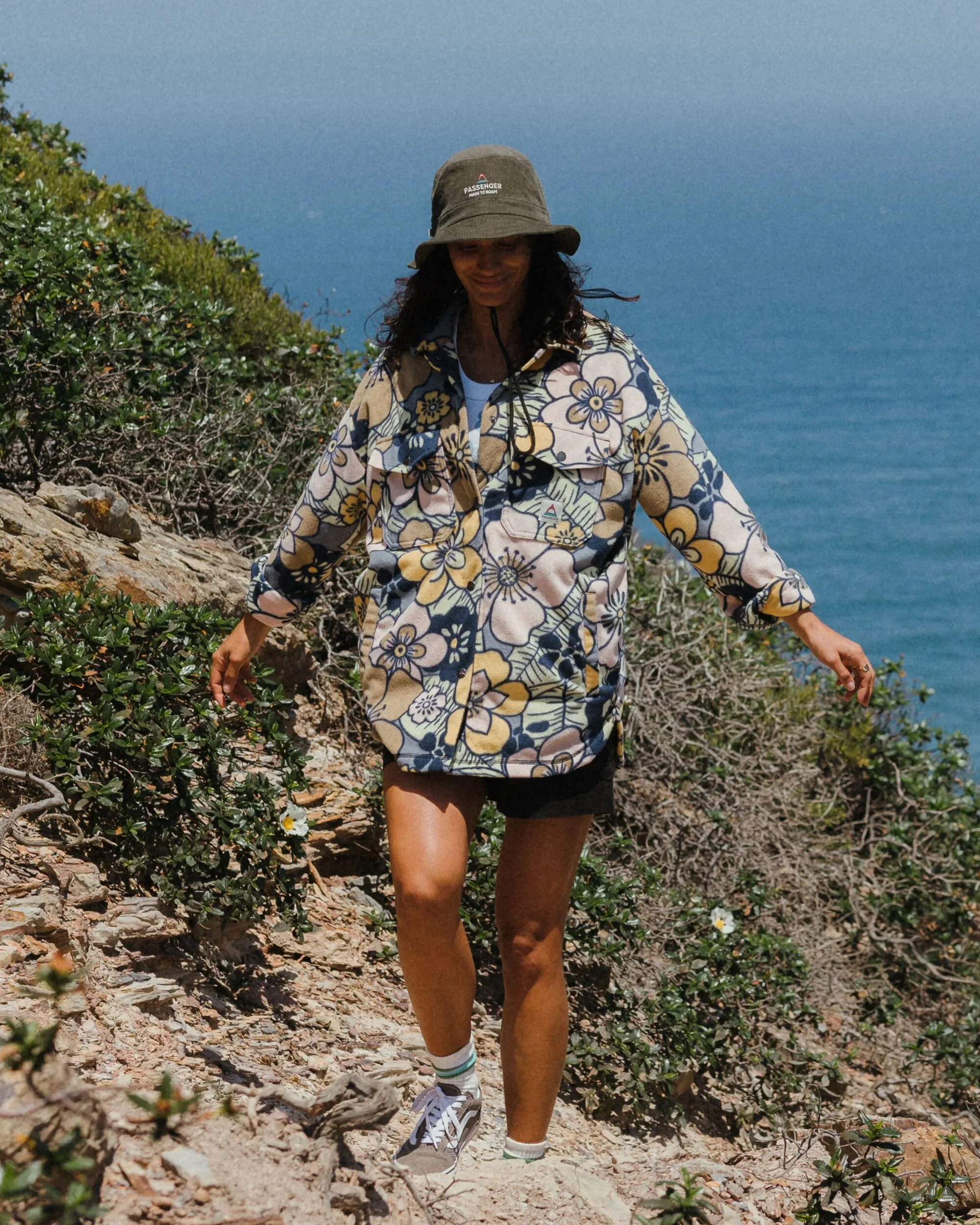 East Polar Fleece Shirt - Vintage Floral Sunlight - Image 6