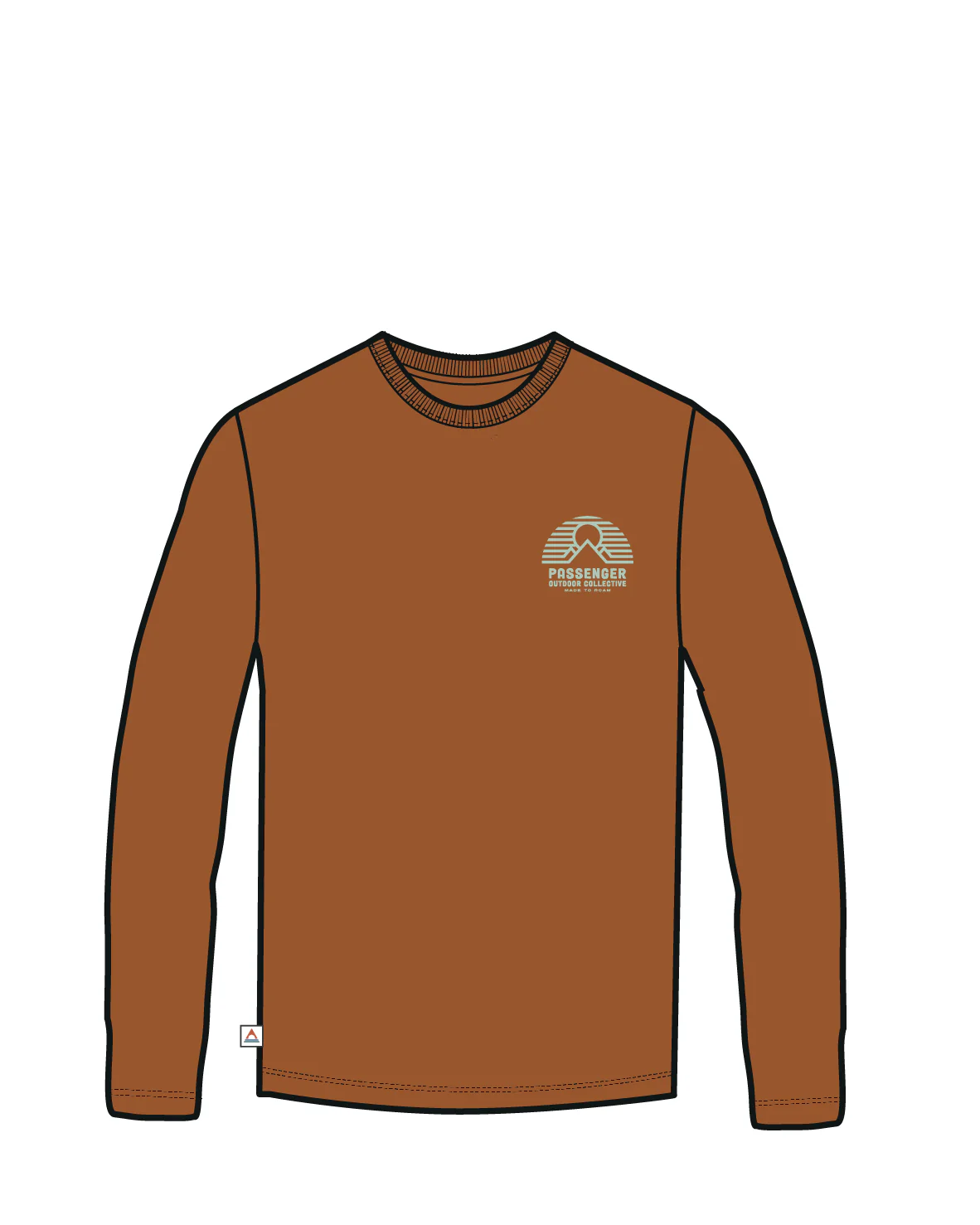 Elbio Relaxed Fit LS T-Shirt - Sunset Orange Marl - Image 8