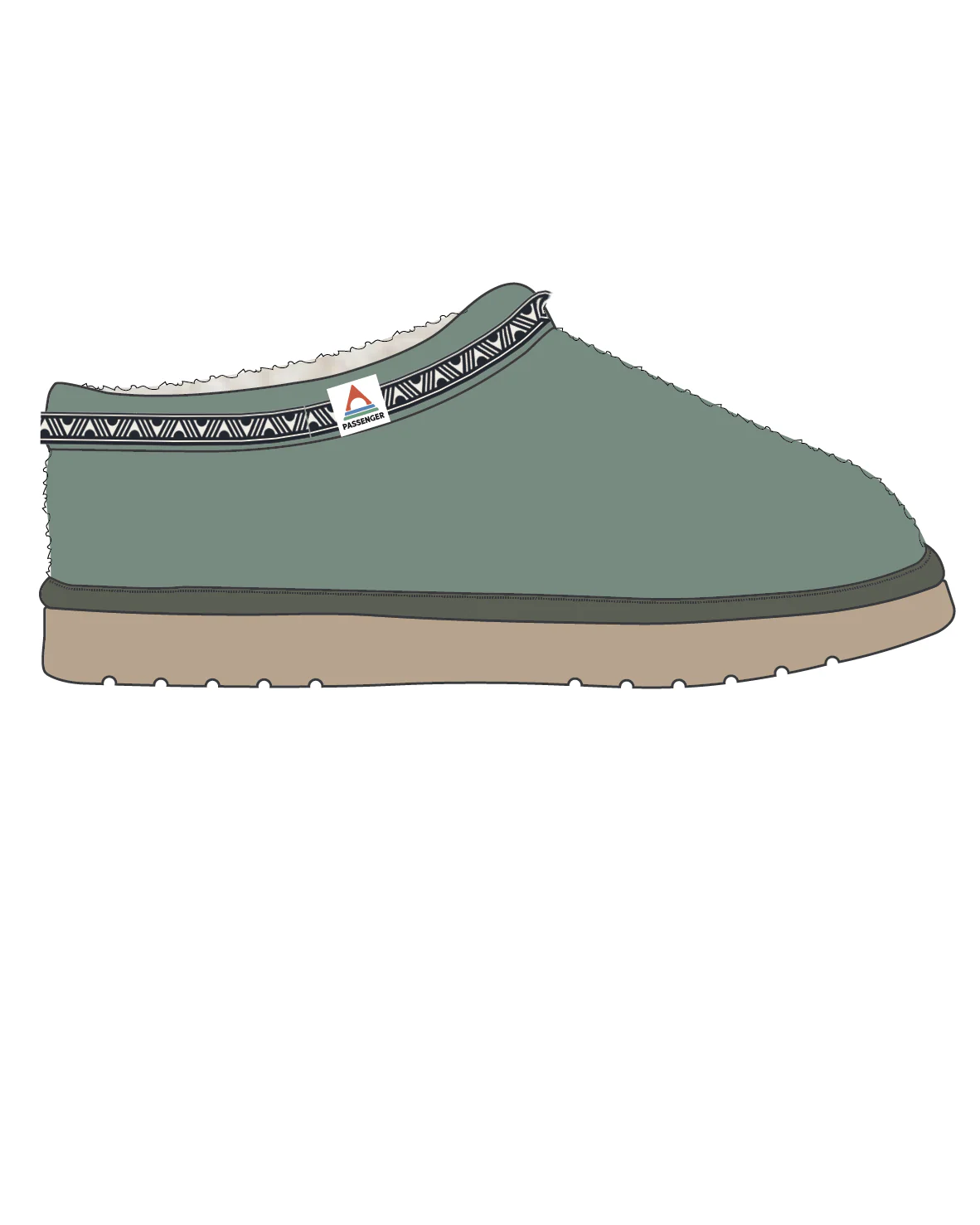 Ember Sherpa Fleece Slipper - Pistachio - Image 5