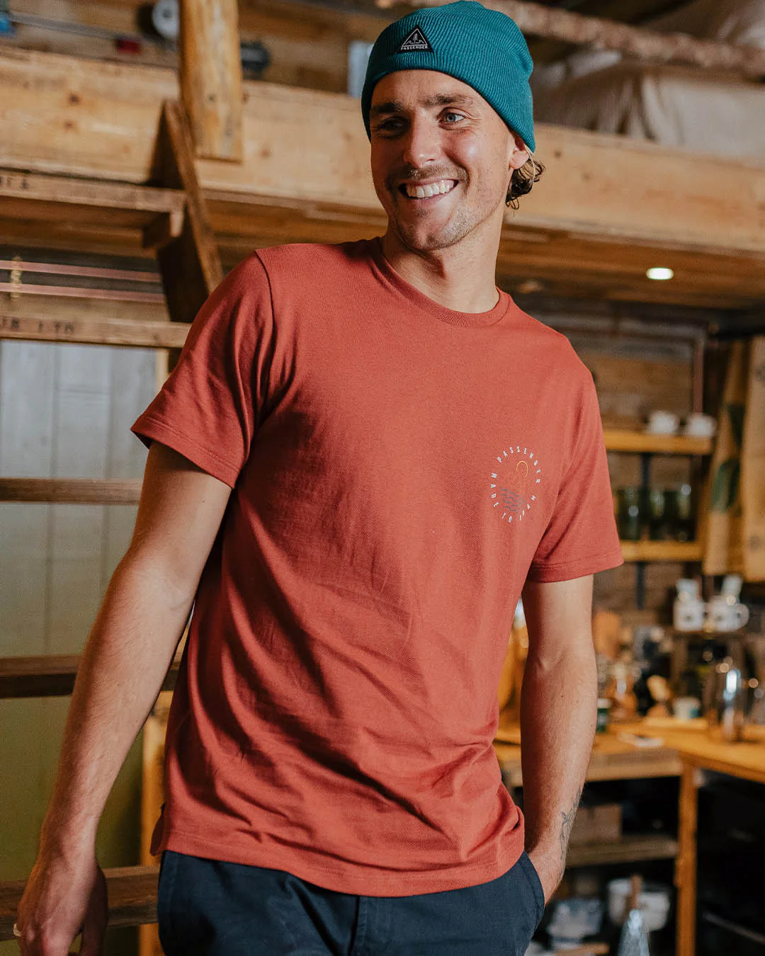 Escapism T-Shirt - Burnt Red - Image 2