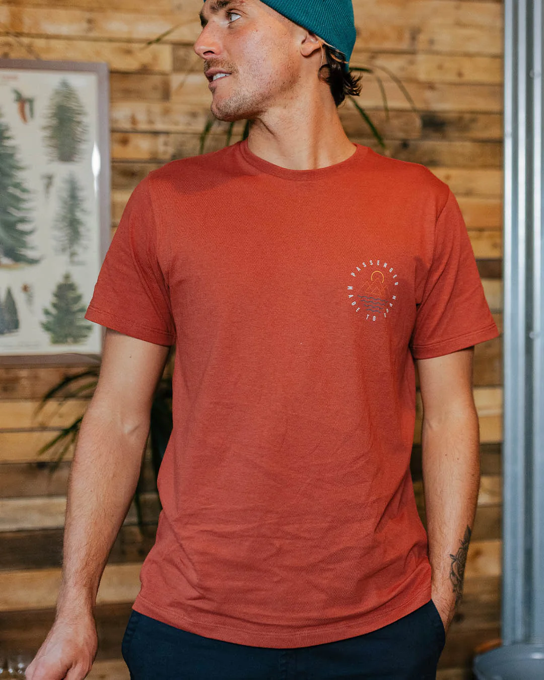 Escapism T-Shirt - Burnt Red - Image 6