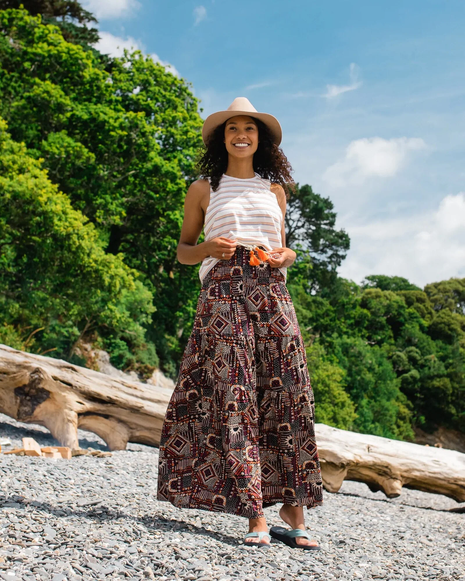Fareway Maxi Skirt - Vintage Patchwork Black/Multi