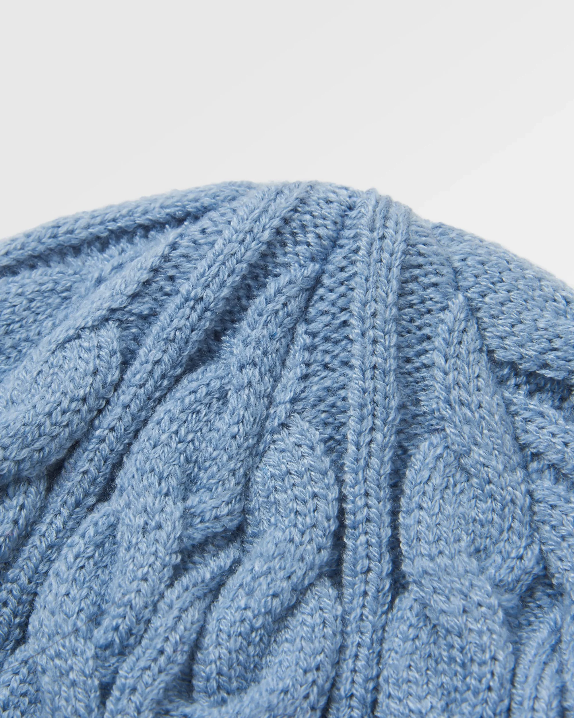 Fireside Cable Knit Beanie - Faded Denim - Image 3