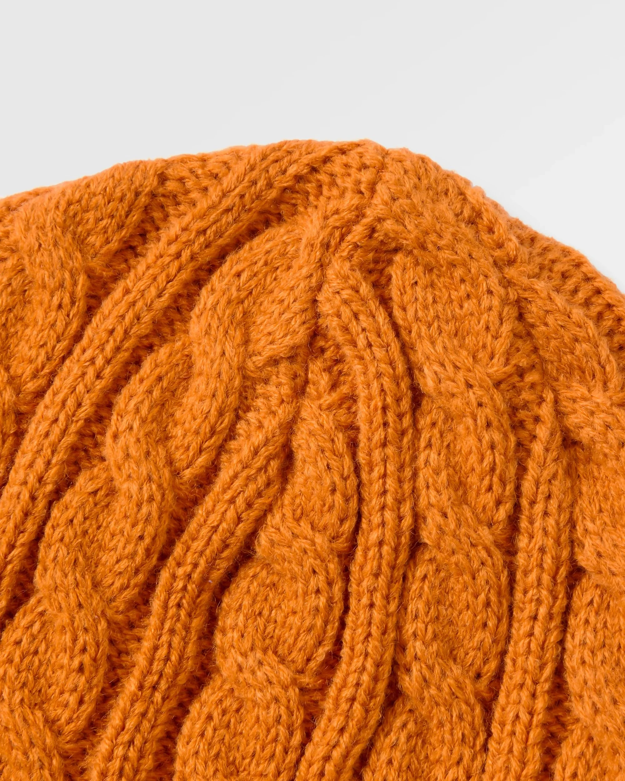 Fireside Cable Knit Beanie - Retro Orange - Image 4