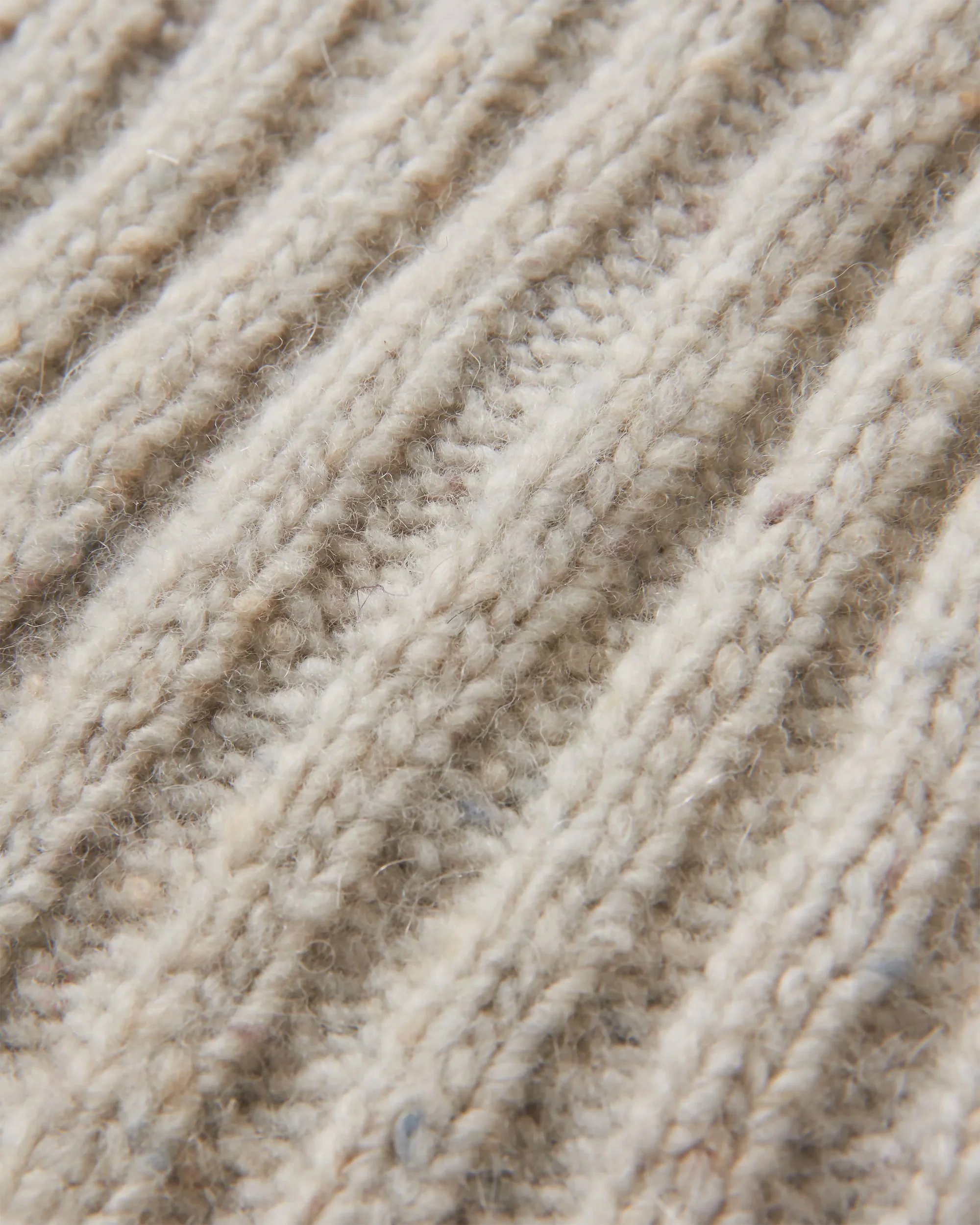 Fisherman Merino Wool Beanie - Vintage White - Image 8