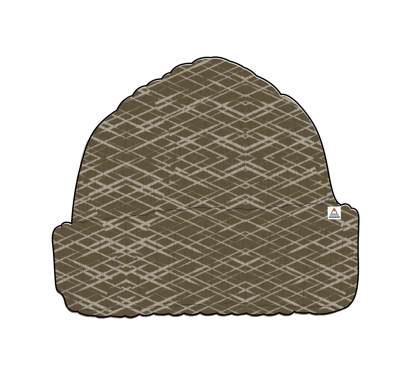Fisherman Marl Beanie - Khaki - Image 6