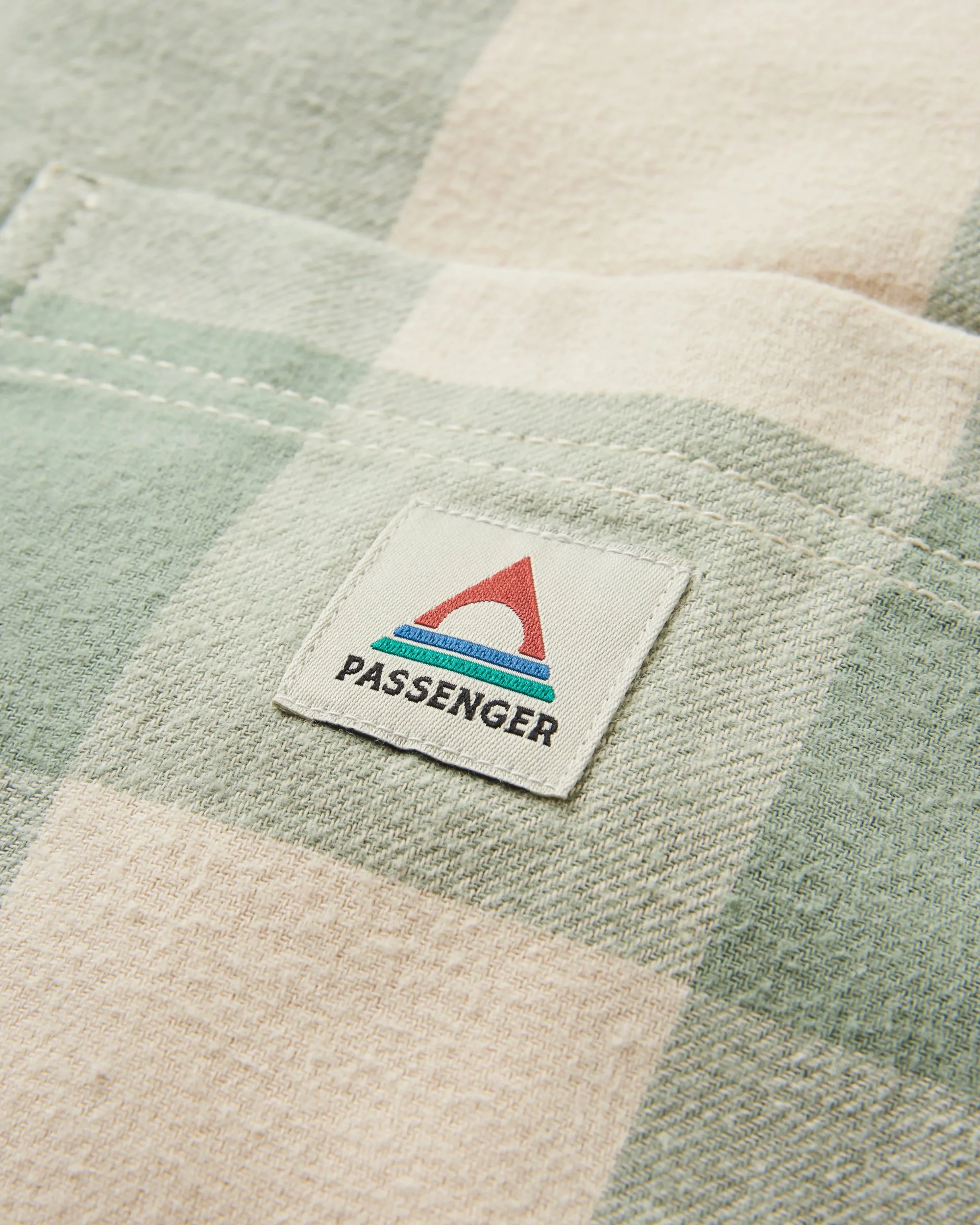 Flint Organic Cotton Overshirt - Pistachio Buffalo Check - Image 6