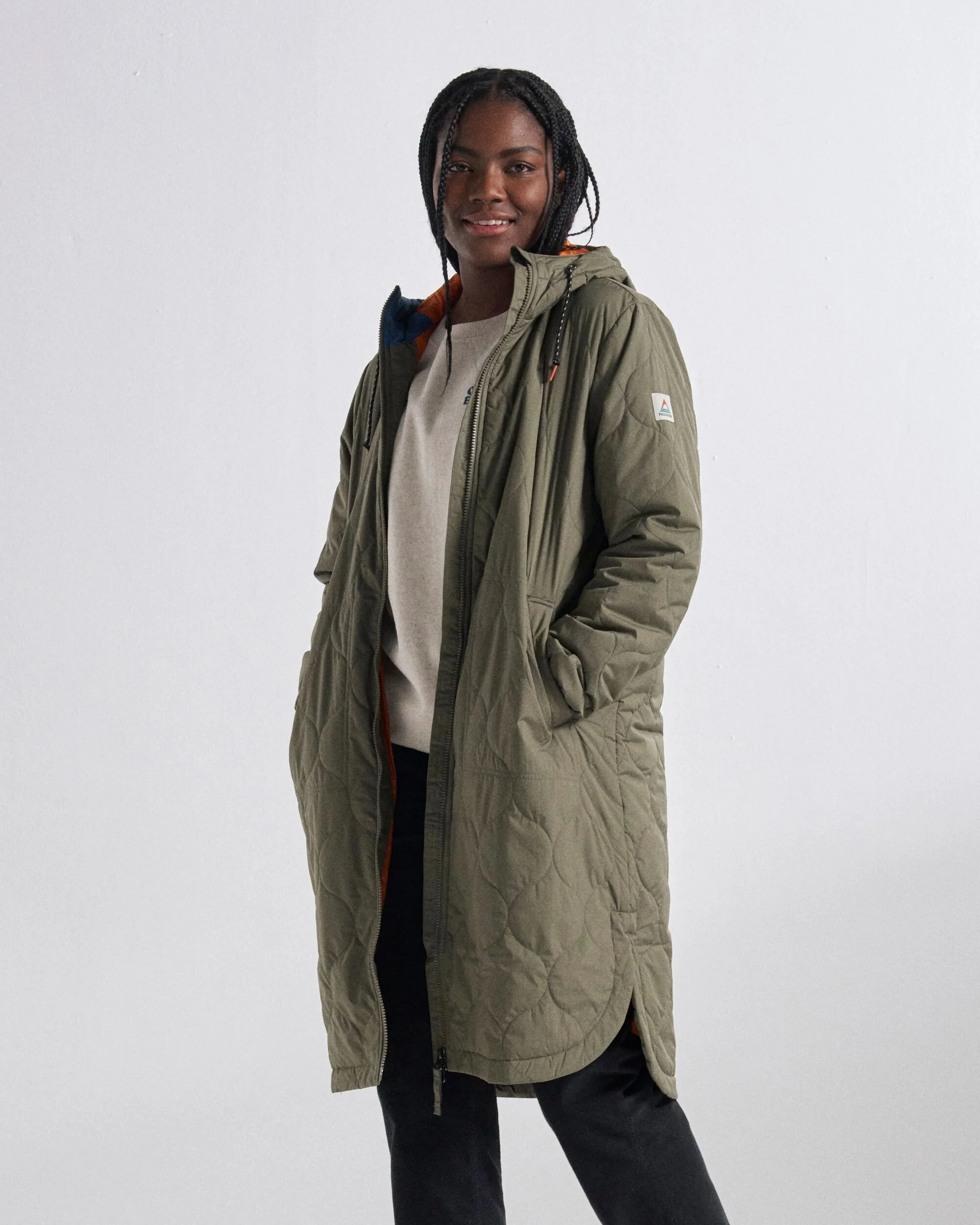 Flora Long Insulated Parka - Dusty Olive