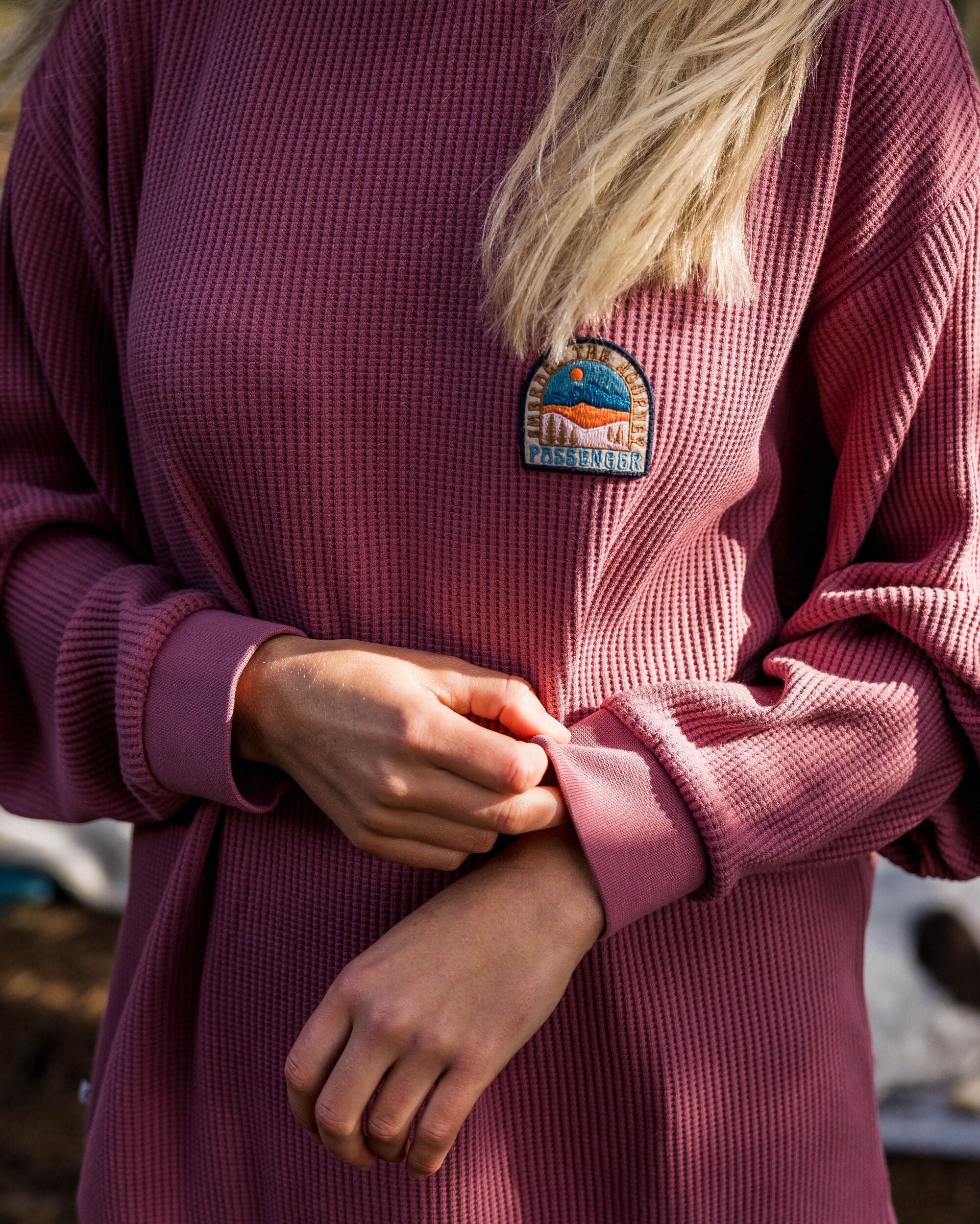 Flourish Roll Neck Top - Crushed Berry - Image 2