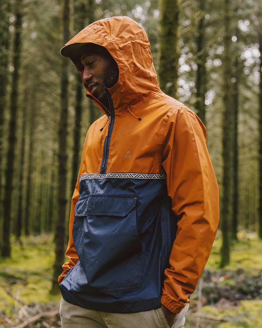 Flow 1/2 Zip Water Resistant Jacket - Glazed Ginger/Deep Navy