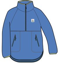 Folksy Sherpa Fleece - Azure Blue - Image 11