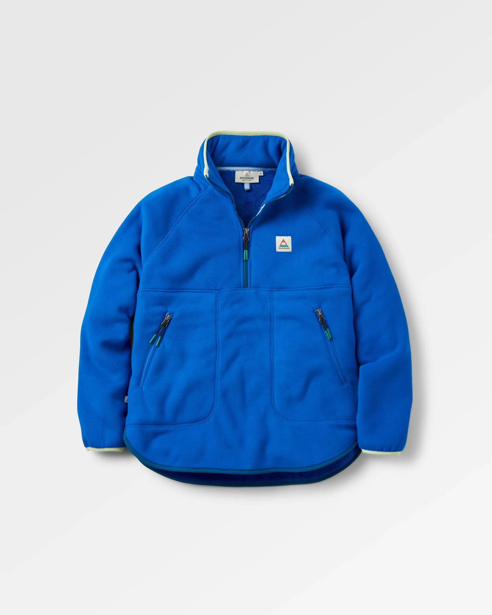 Folksy Sherpa Fleece - Azure Blue - Image 2
