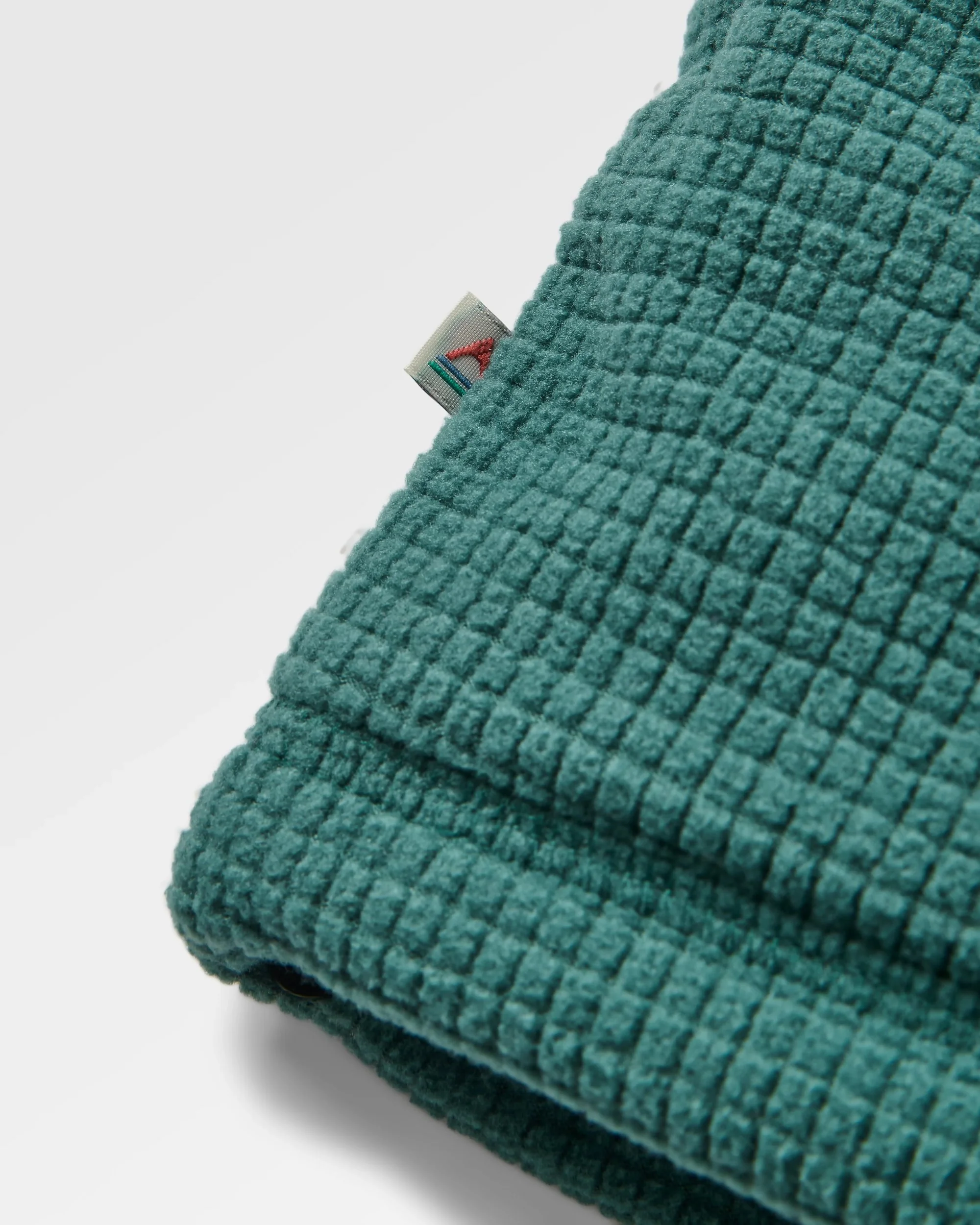 Forestscape Grid Fleece Hoodie - Deep Ocean - Image 9