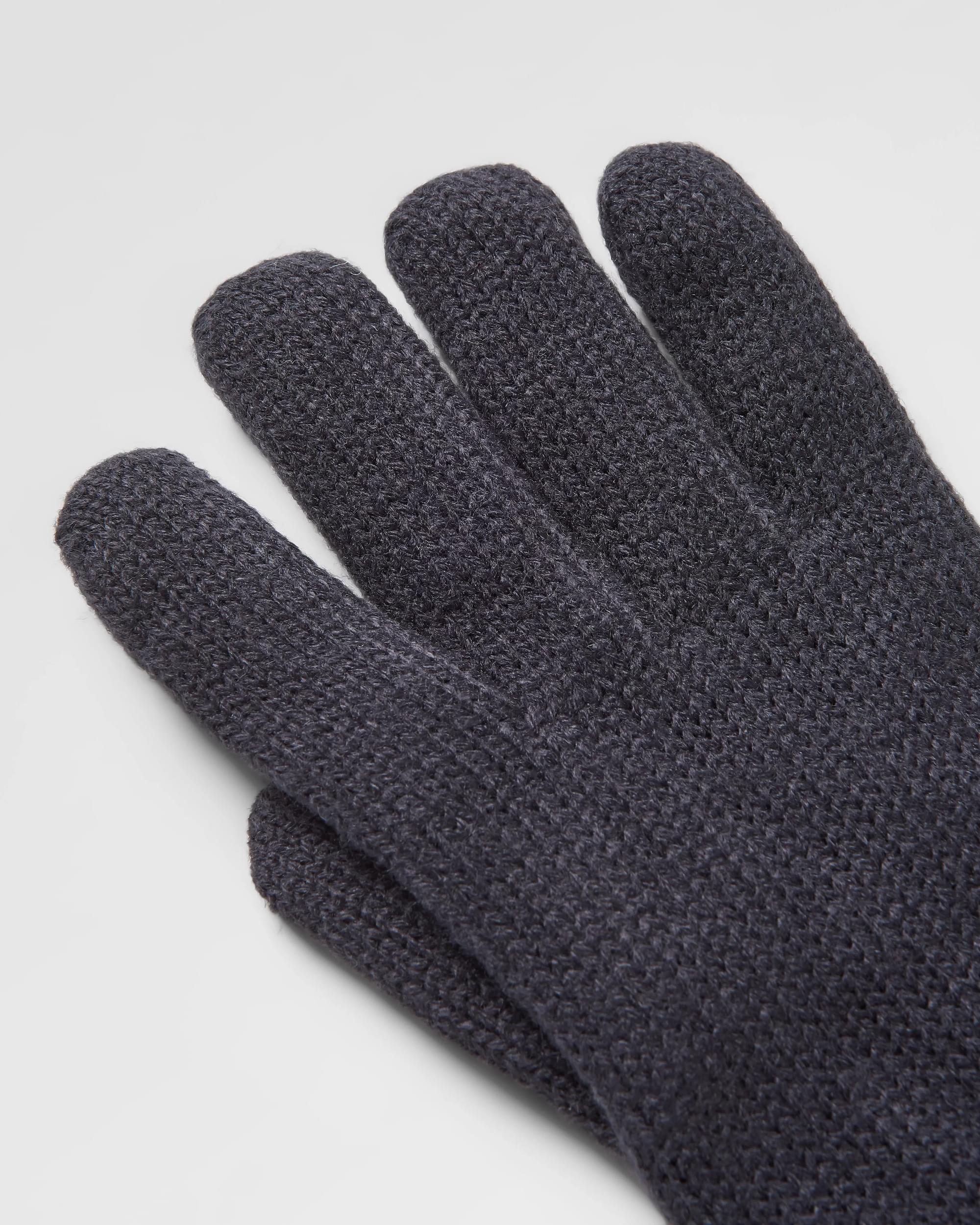 Gale Knitted Gloves - Deep Navy - Image 4