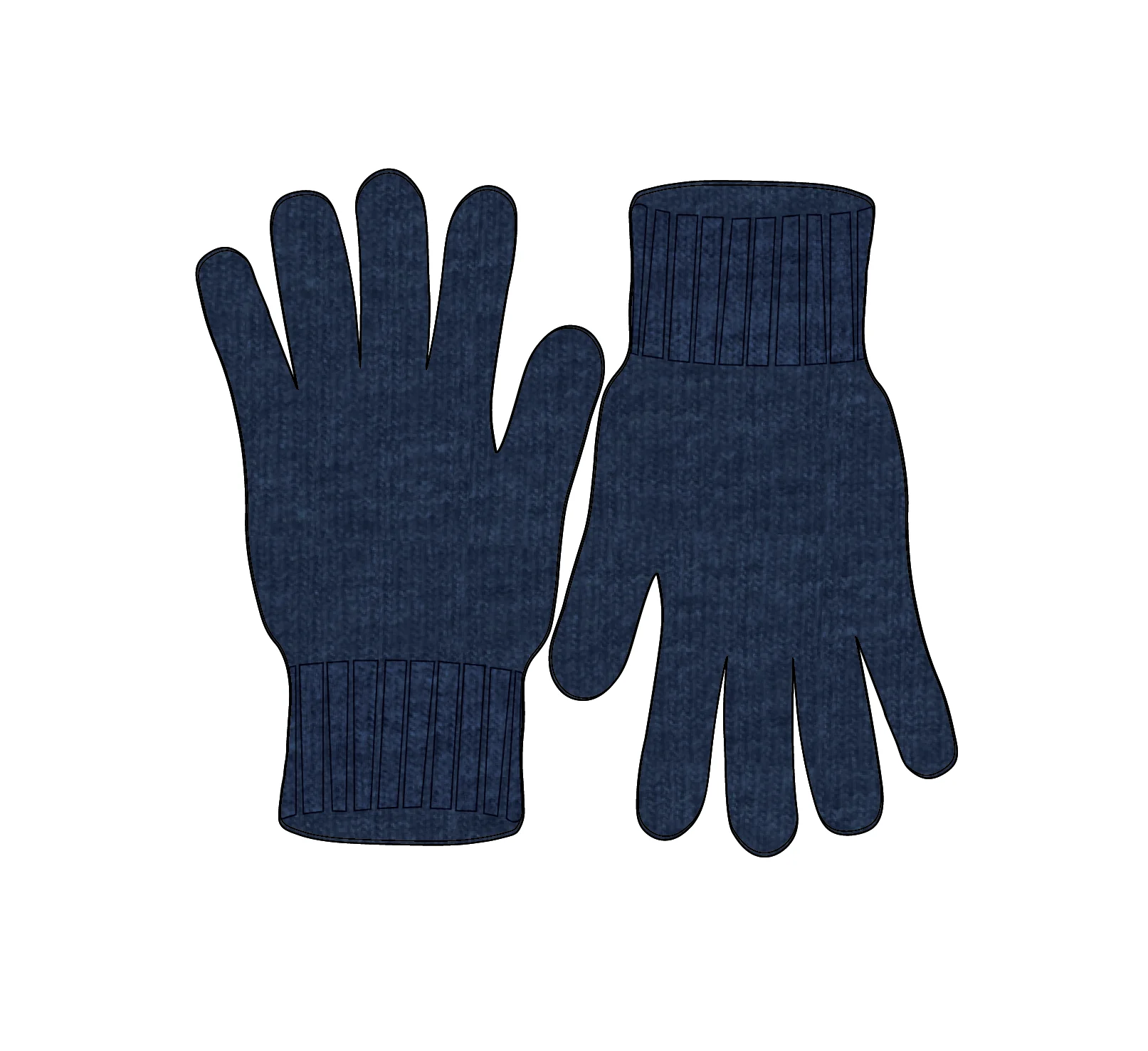 Gale Knitted Gloves - Rich Navy - Image 5