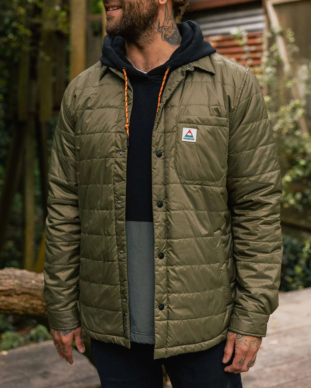 Grain Insulated Overshirt - Khaki