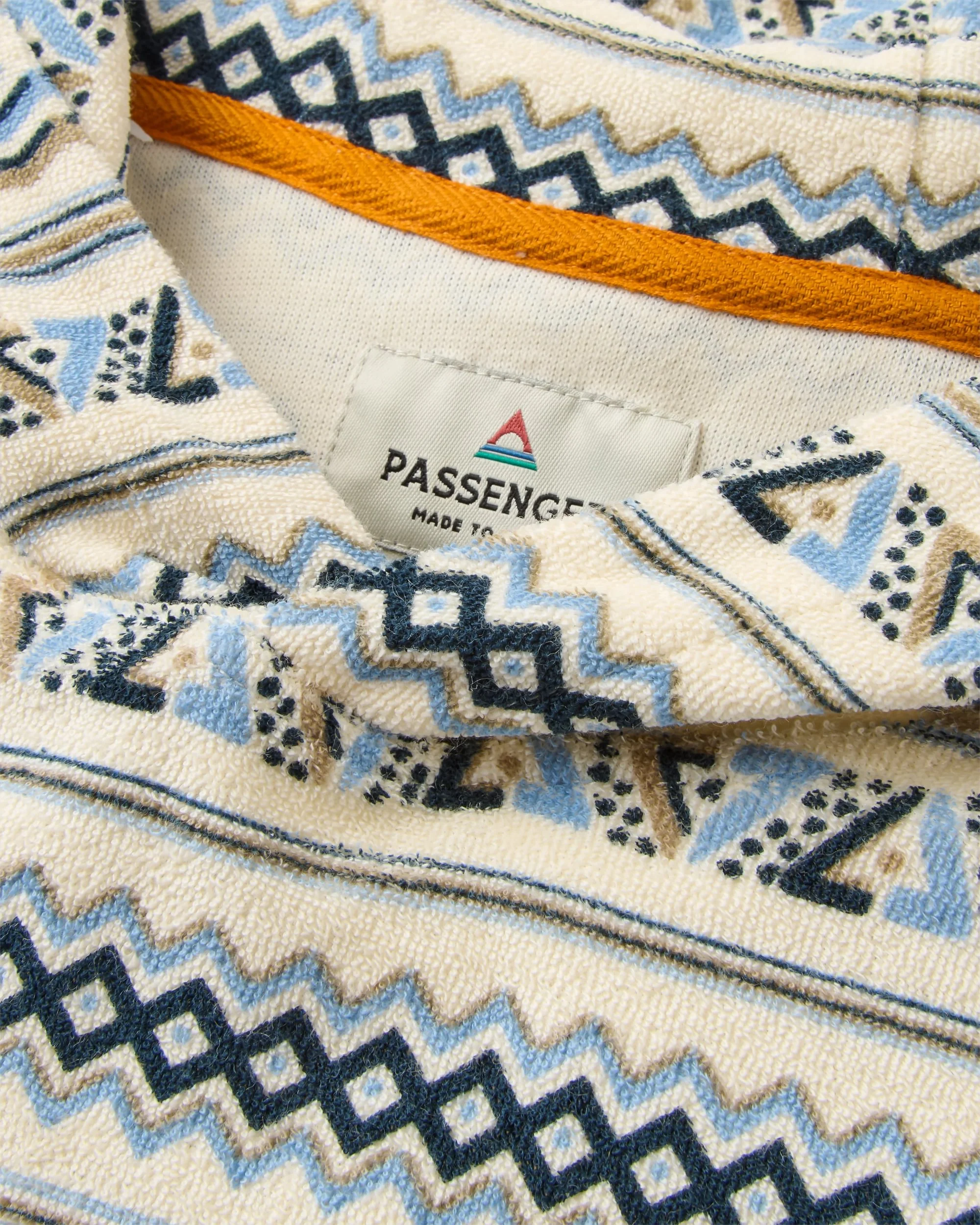 Groovy Towelling Hoodie - Geo Stripe Birch - Image 2
