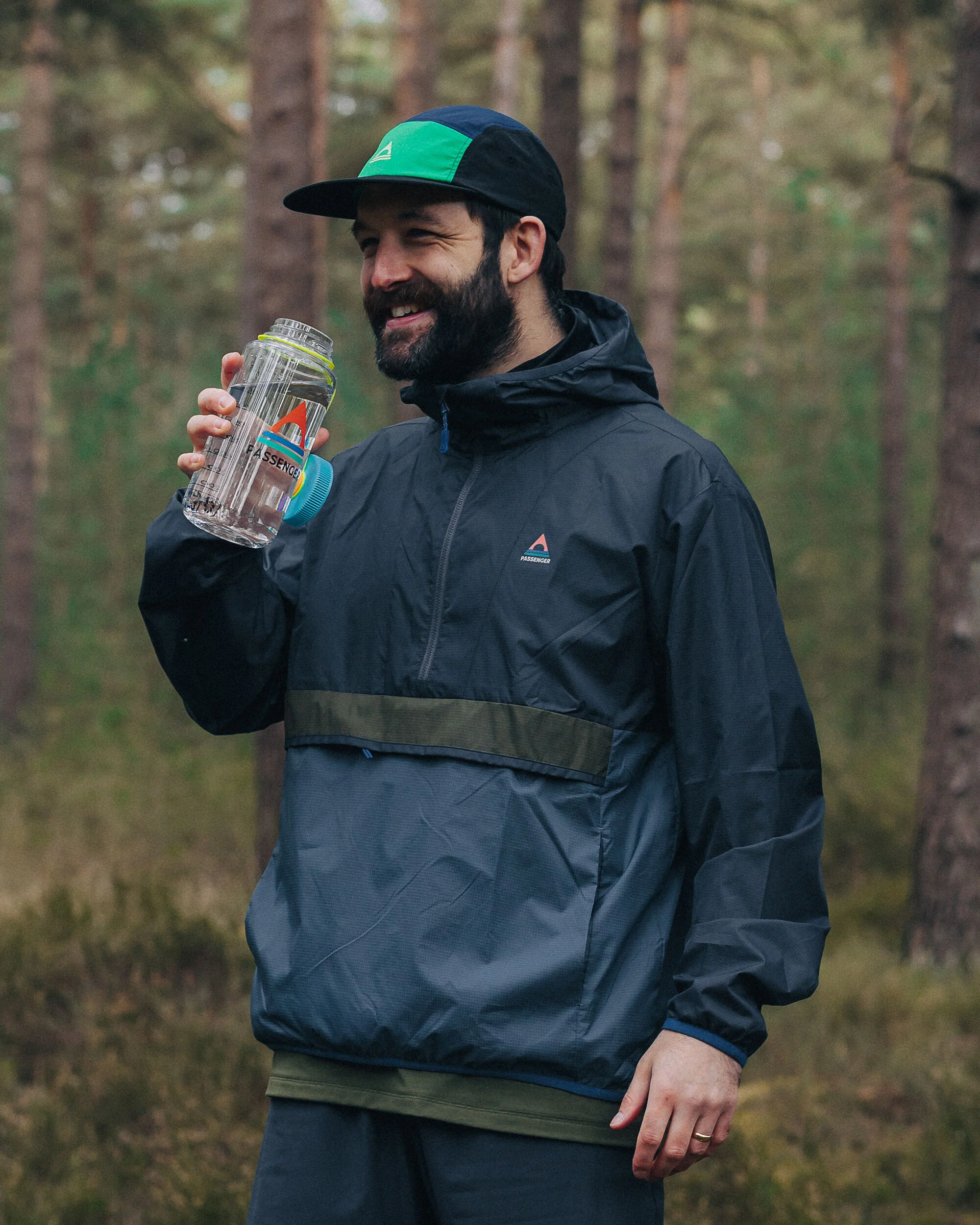 Gusto Windshell Anorak - Charcoal/Storm Grey