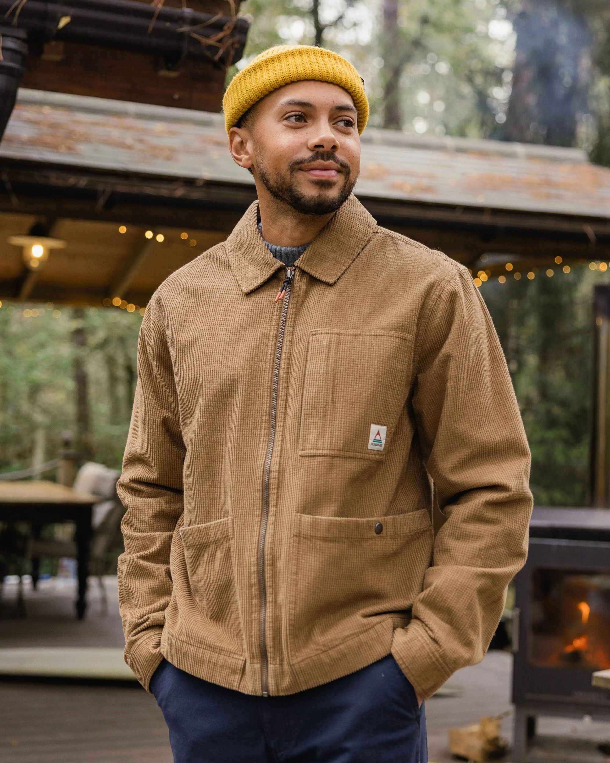 Harvest Organic Cotton Cord Overshirt - Caramel Brown