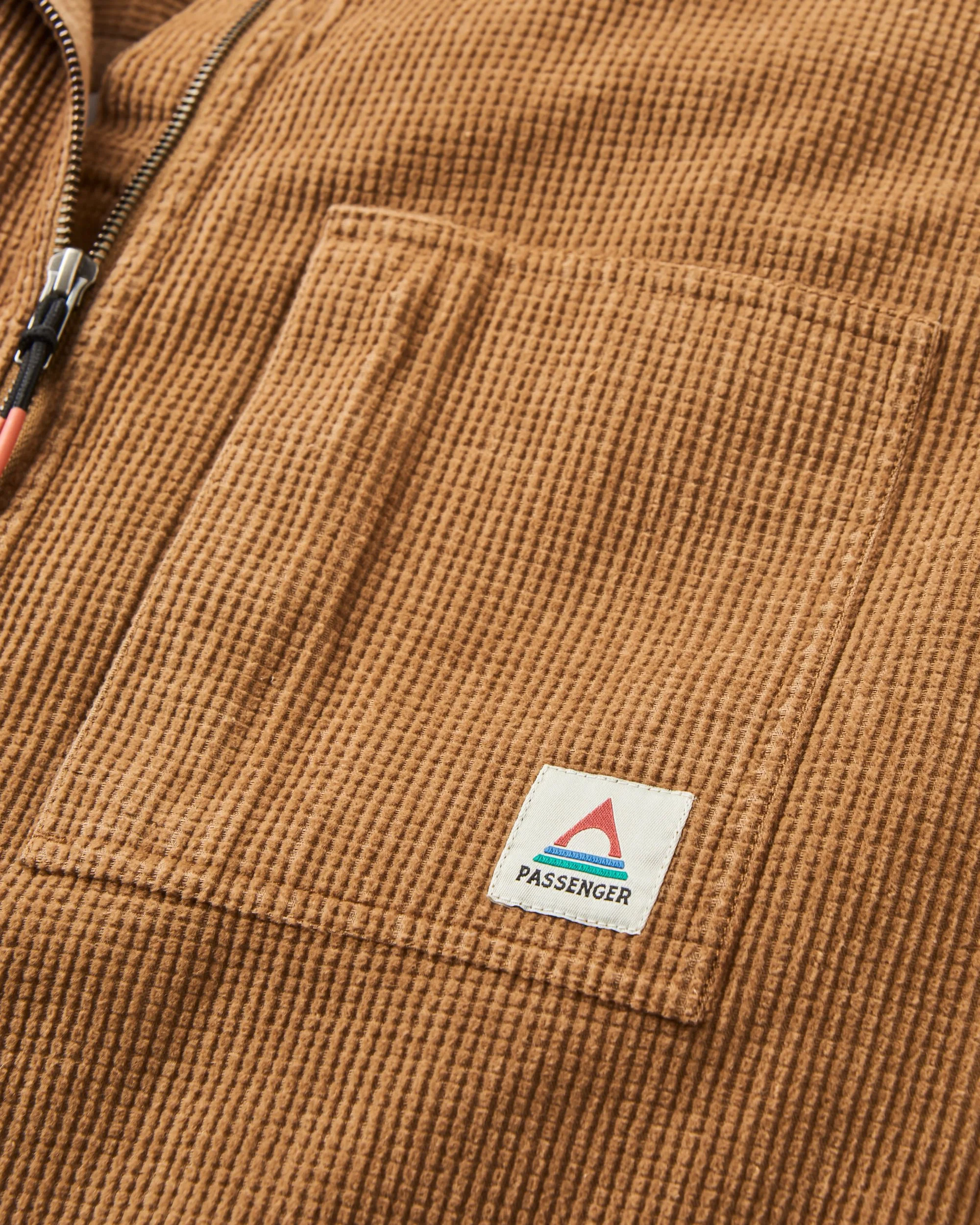 Harvest Organic Cotton Cord Overshirt - Caramel Brown - Image 9
