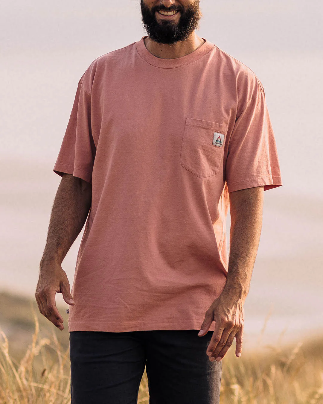 Heritage Organic Relaxed Fit T-Shirt - Peach