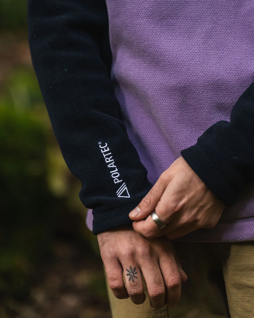 Men's Highland Polartec® Fleece - Lilac/ Deep Navy - Image 4