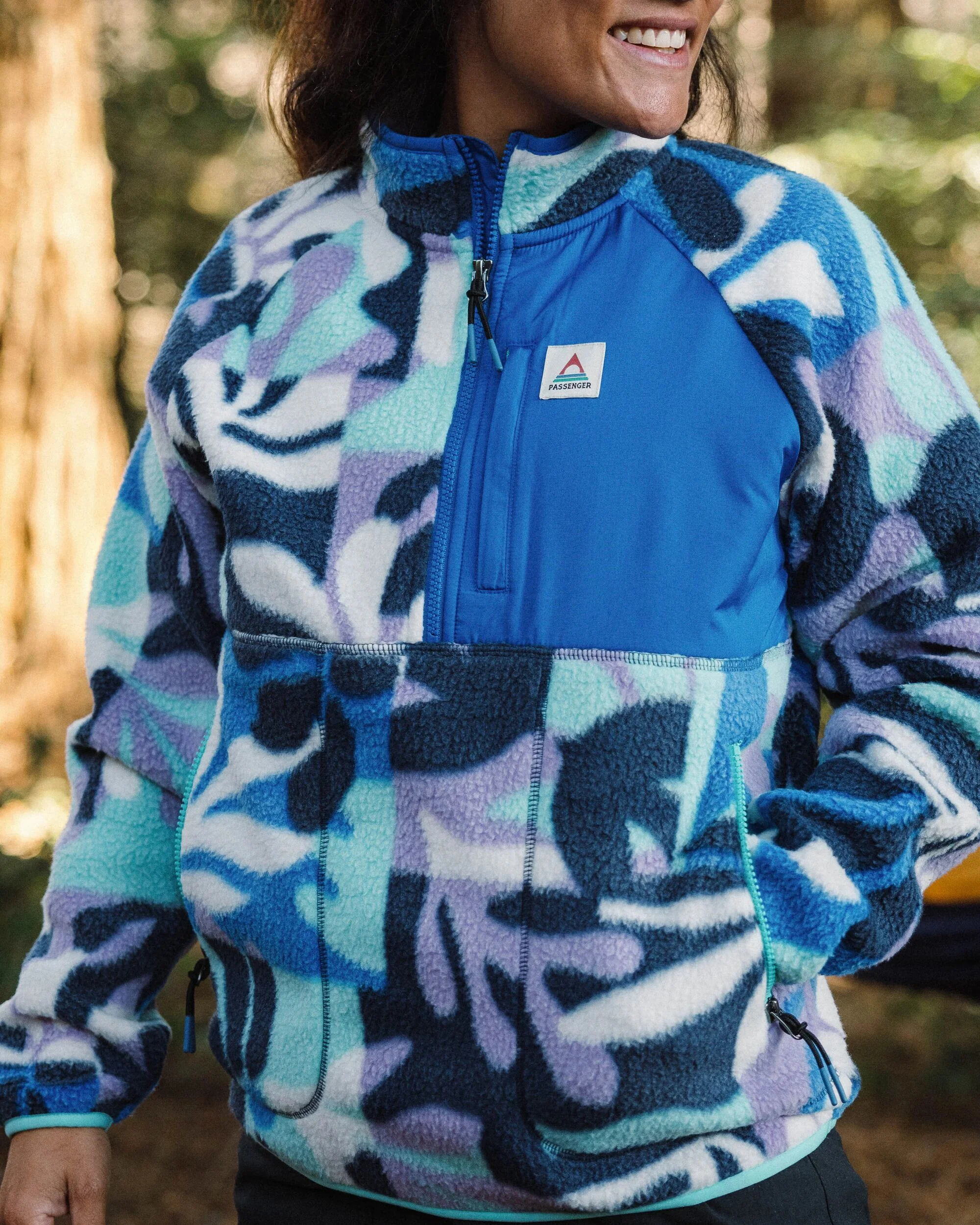 Home Sherpa Fleece - Mountain Foliage Purple