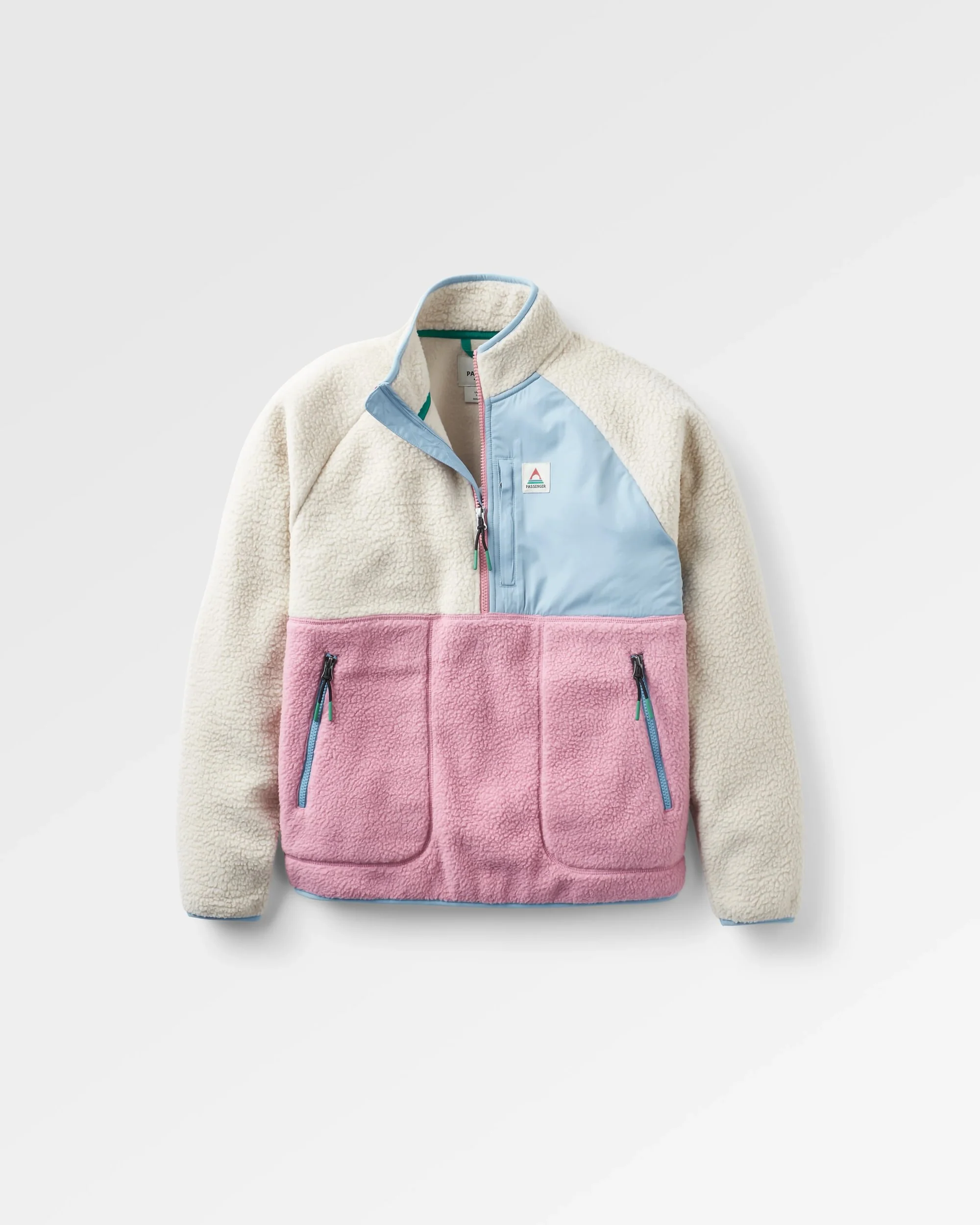 Home Sherpa Fleece - Oatmeal/Pink haze - Image 2