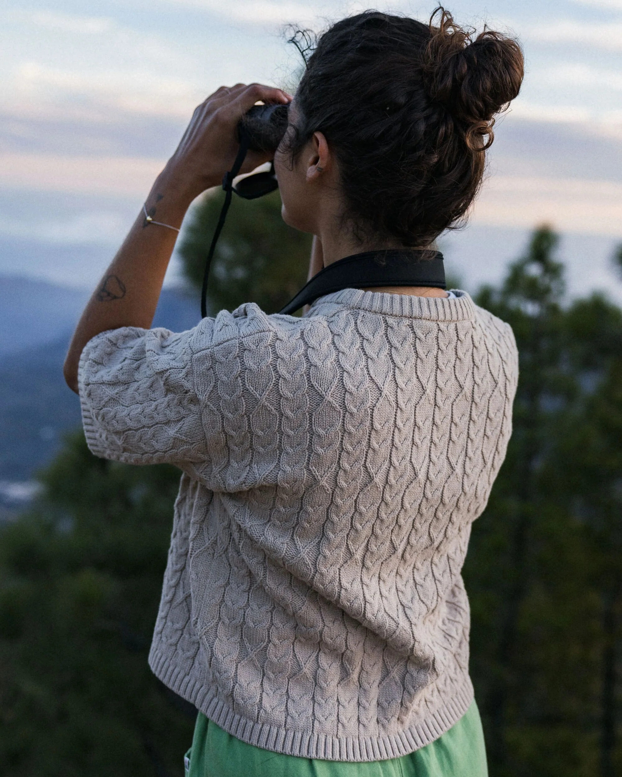 Homely Short Sleeve Knitted Jumper - Simply Taupe - Image 4