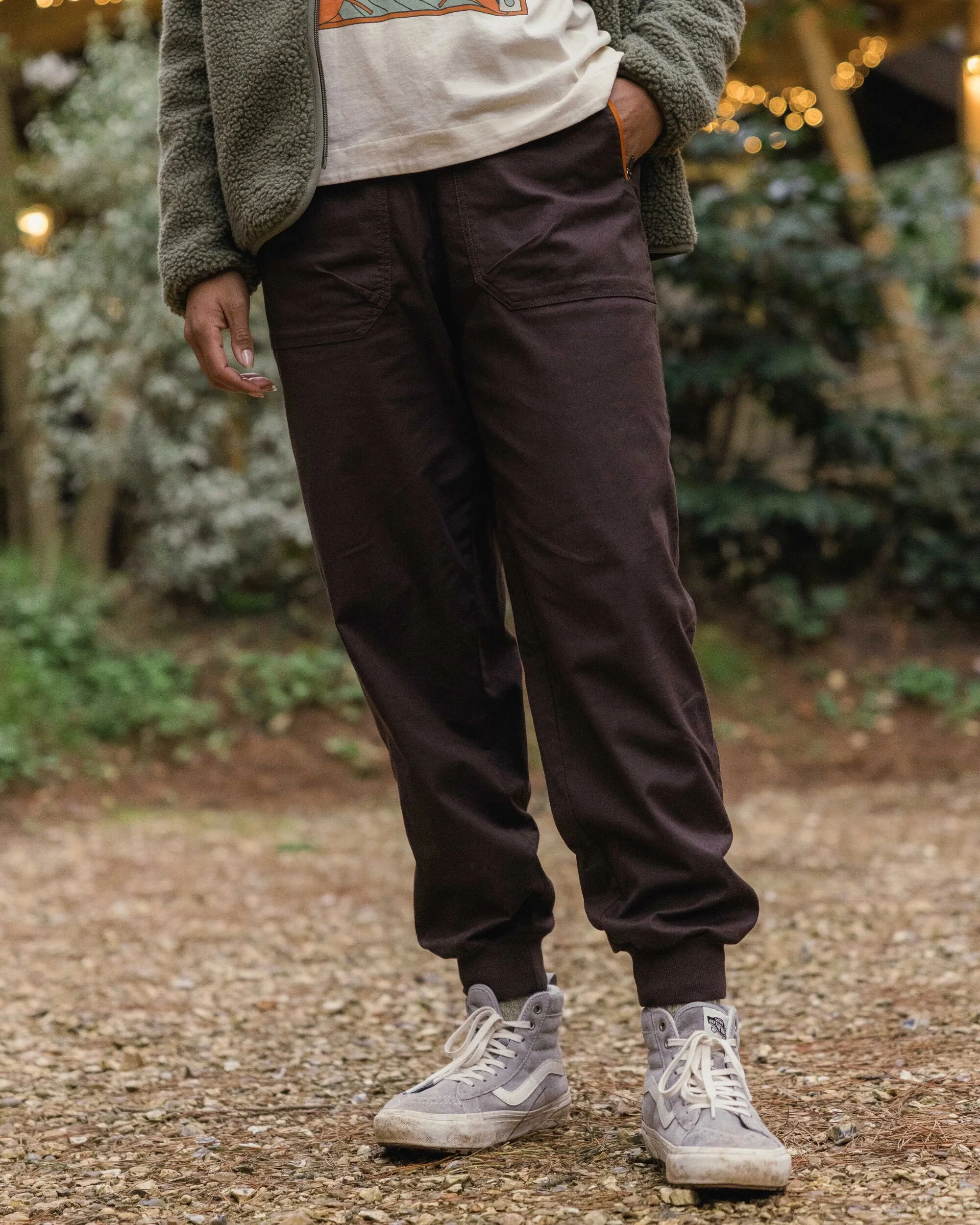 Hydrilla High Waisted Jogger - Espresso