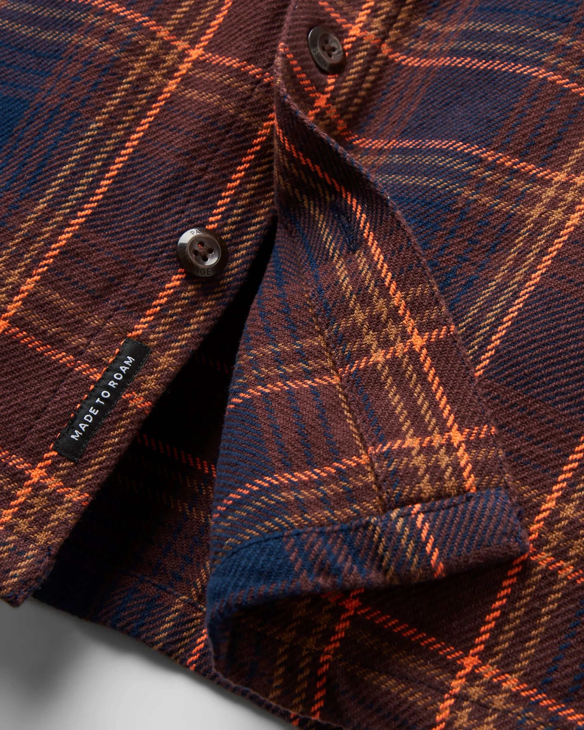 Island Twill Shirt - Rich Navy/Espresso Check - Image 4