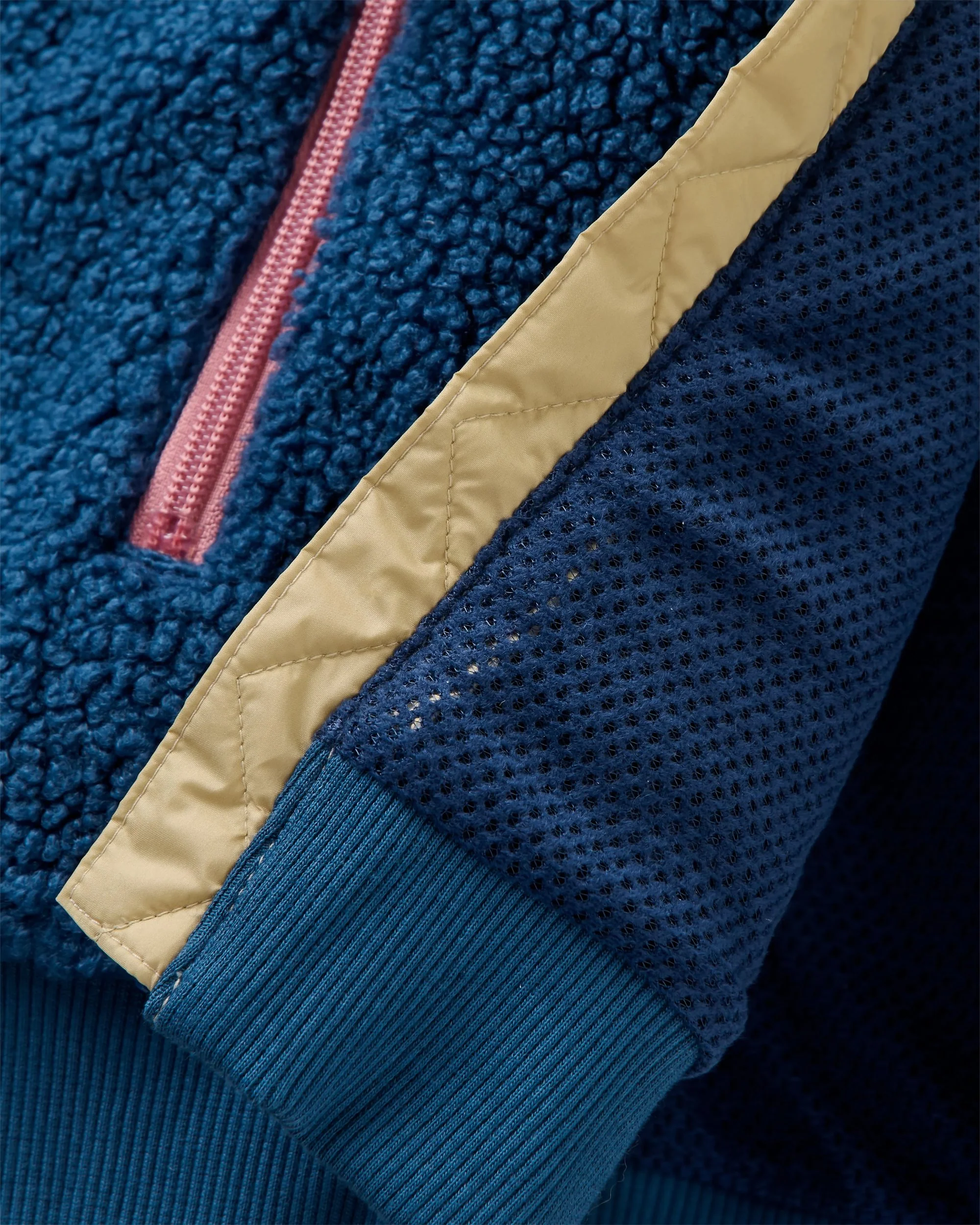 Joy Full Zip Hooded Sherpa Fleece - Dark Denim/Feather - Image 10