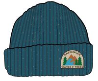 Katira Rib Knit Beanie - Blue Coral - Image 9