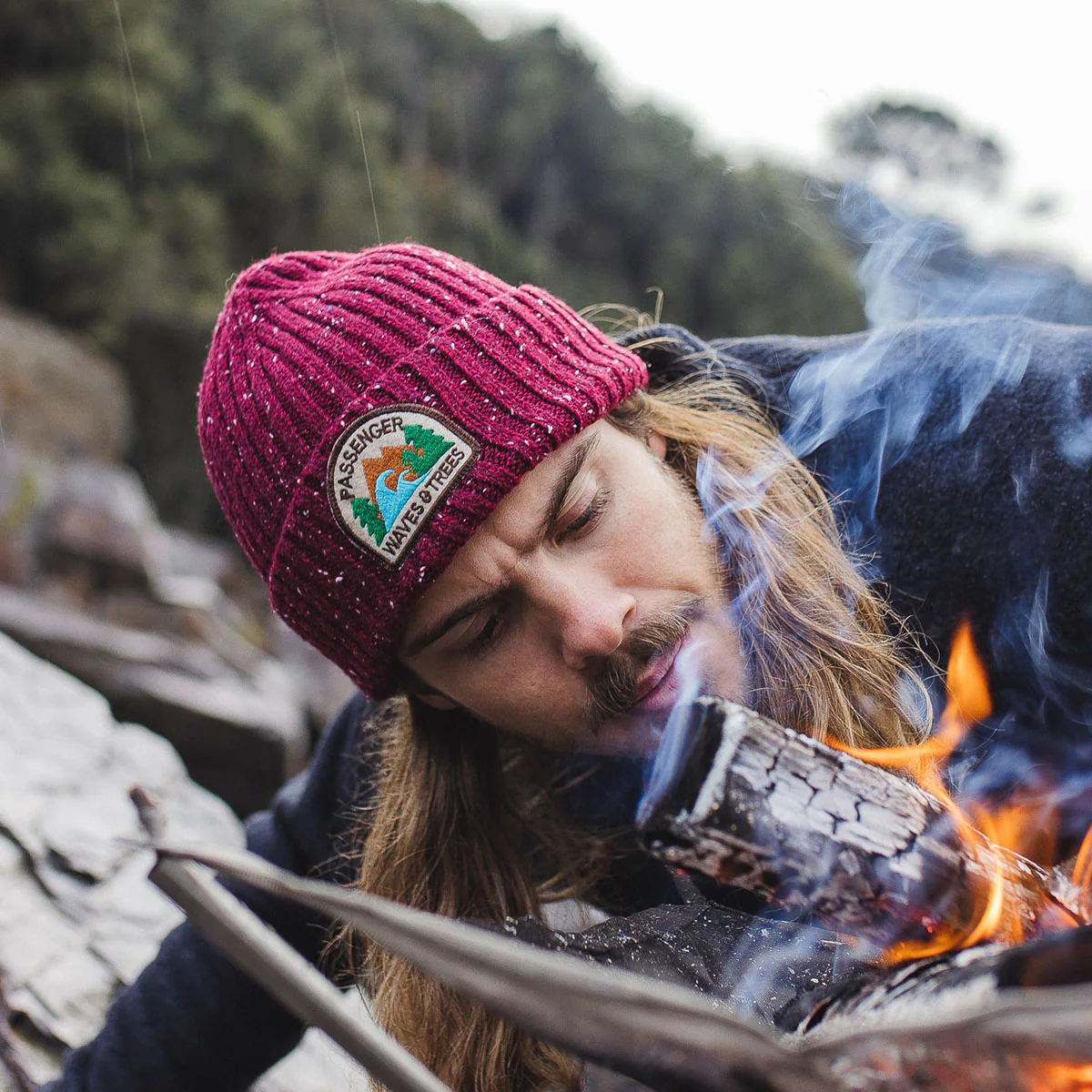 Katira Rib Knit Beanie - Russet - Image 3