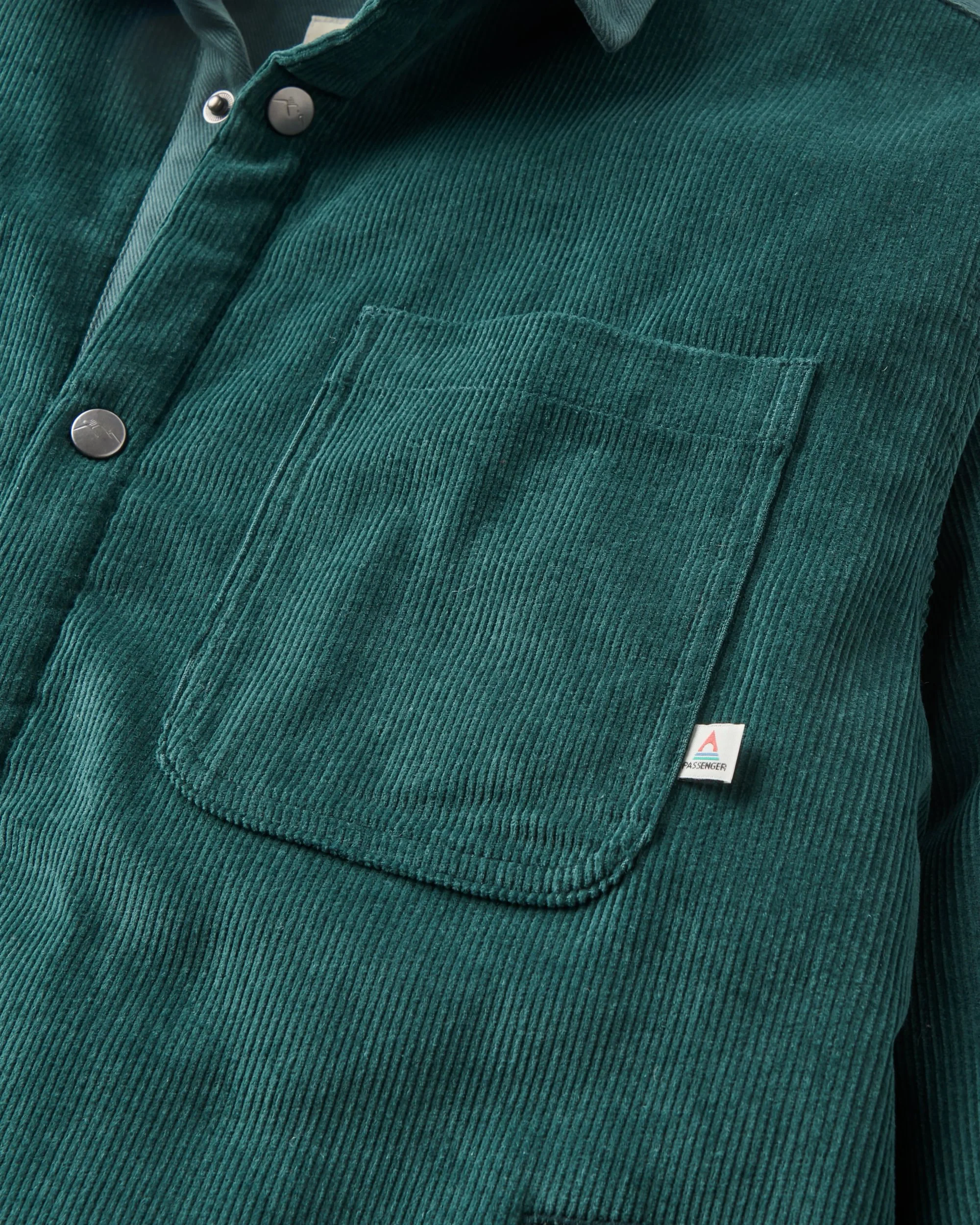 Kodiak Sherpa Lined Cord Overshirt - Dark Fern - Image 6