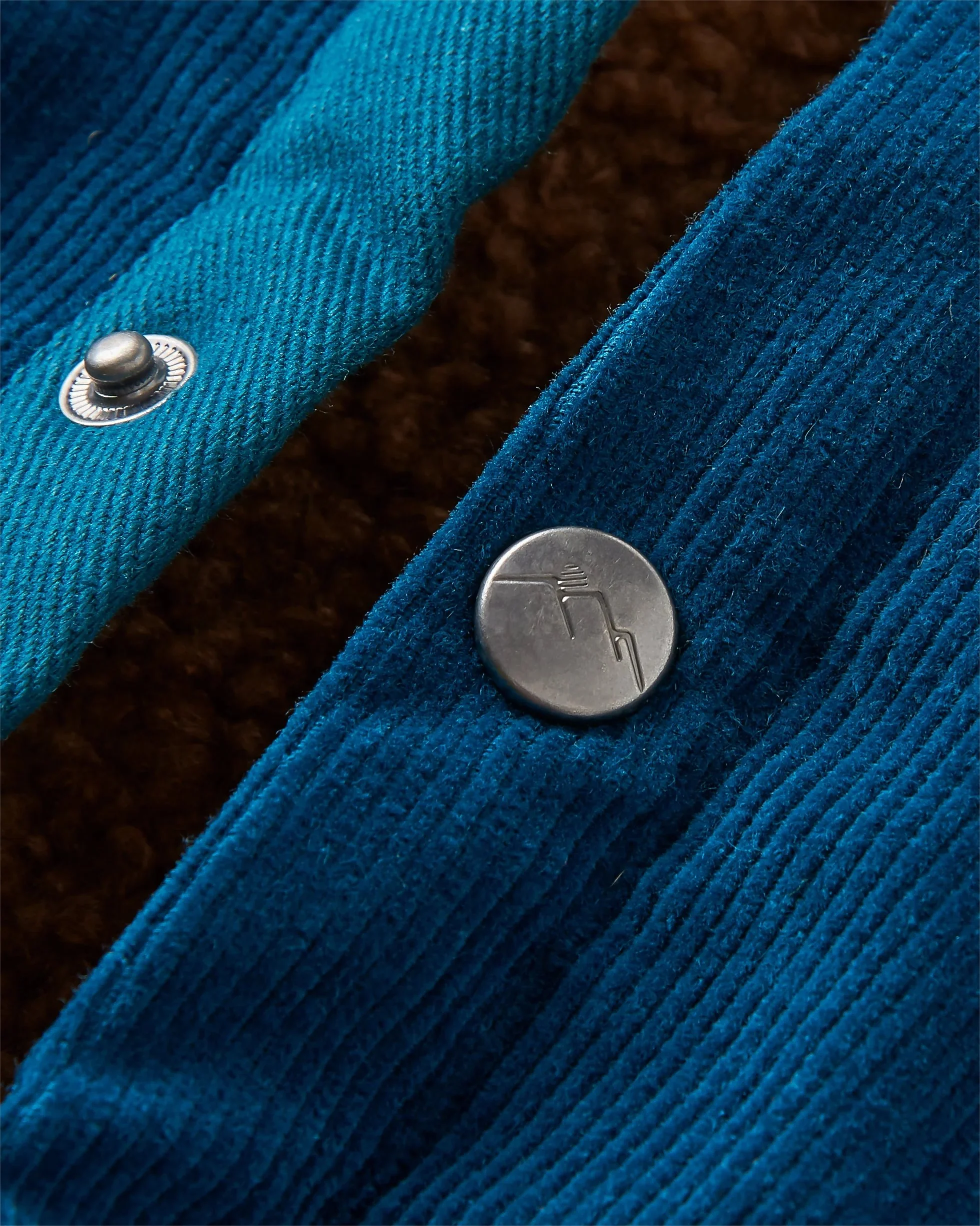Kodiak Sherpa Lined Cord Overshirt - Tidal Blue - Image 4