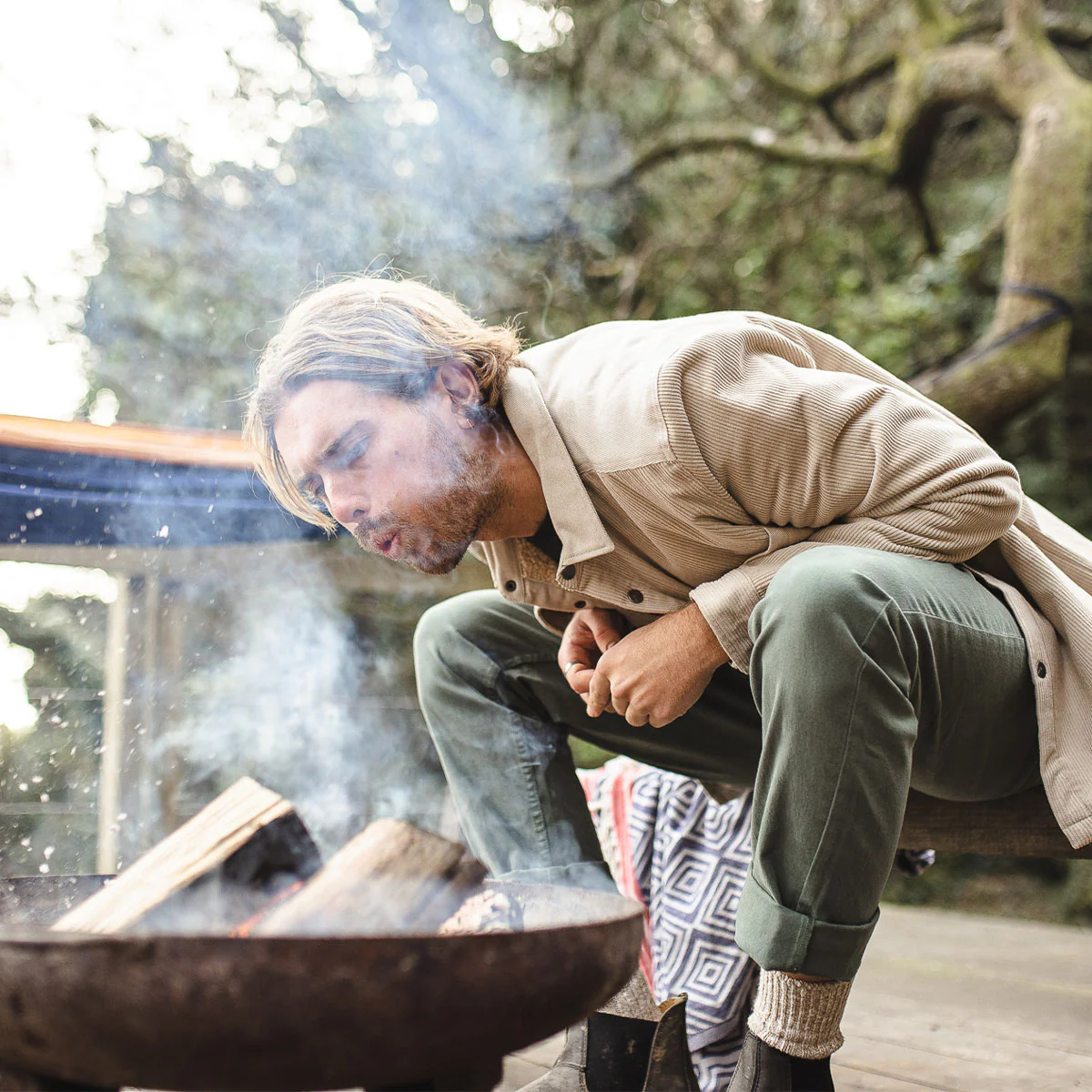 Kodiak Sherpa Lined Cord Overshirt - Feather Grey - Image 8