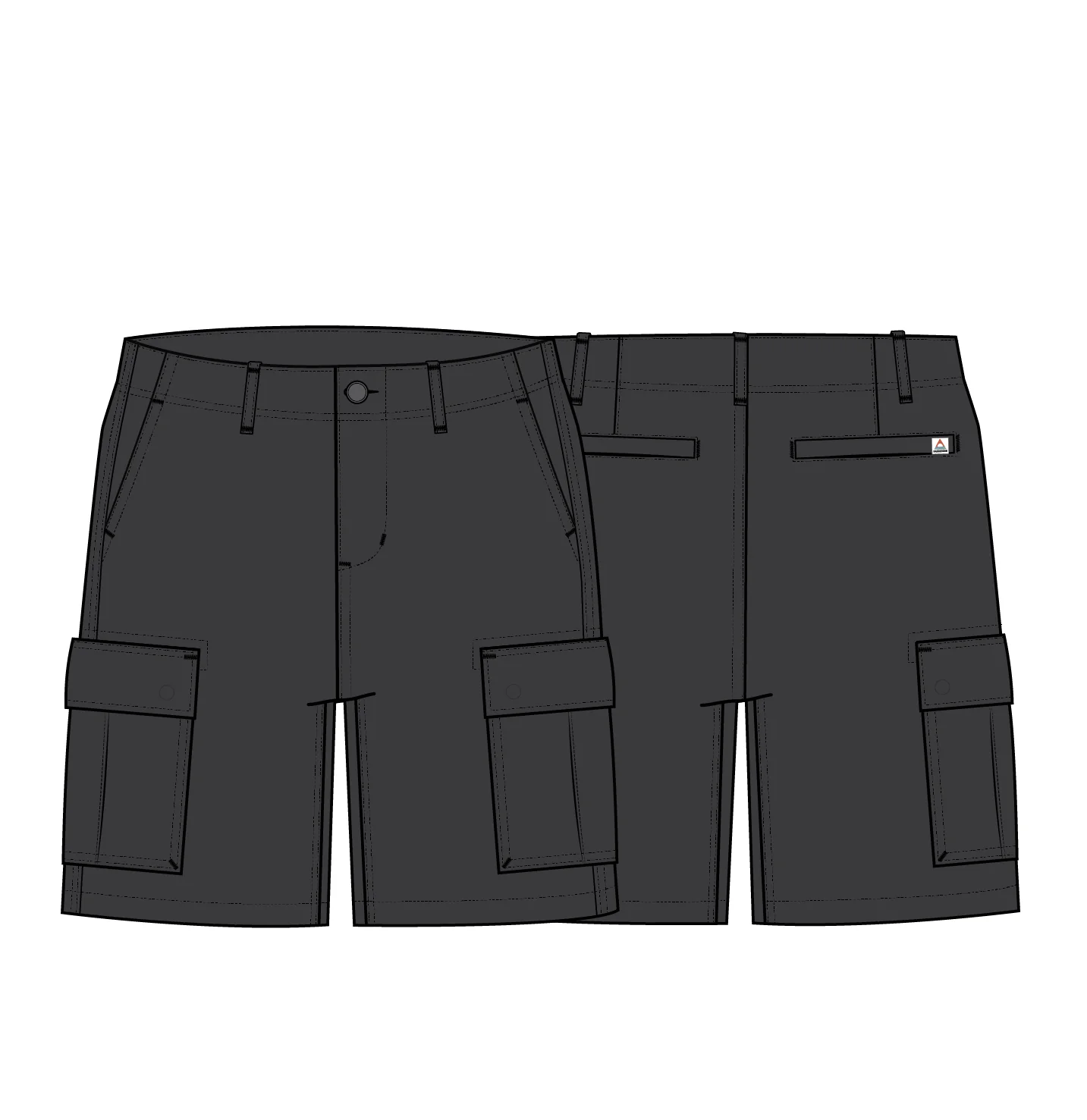 Lakeside Cargo Cotton Short - Faded Black - Image 11