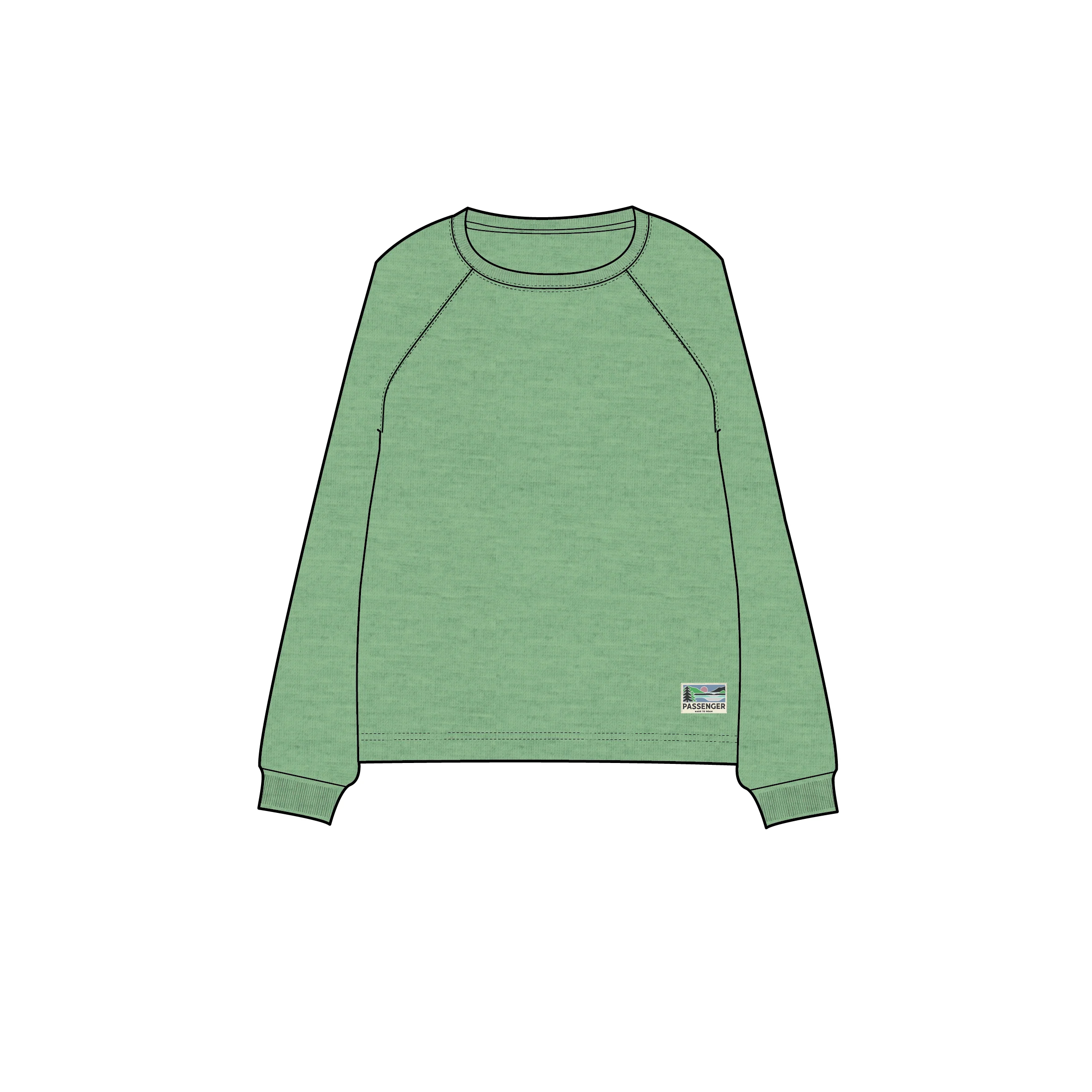 Legacy LS T-Shirt - True Green Marl - Image 9