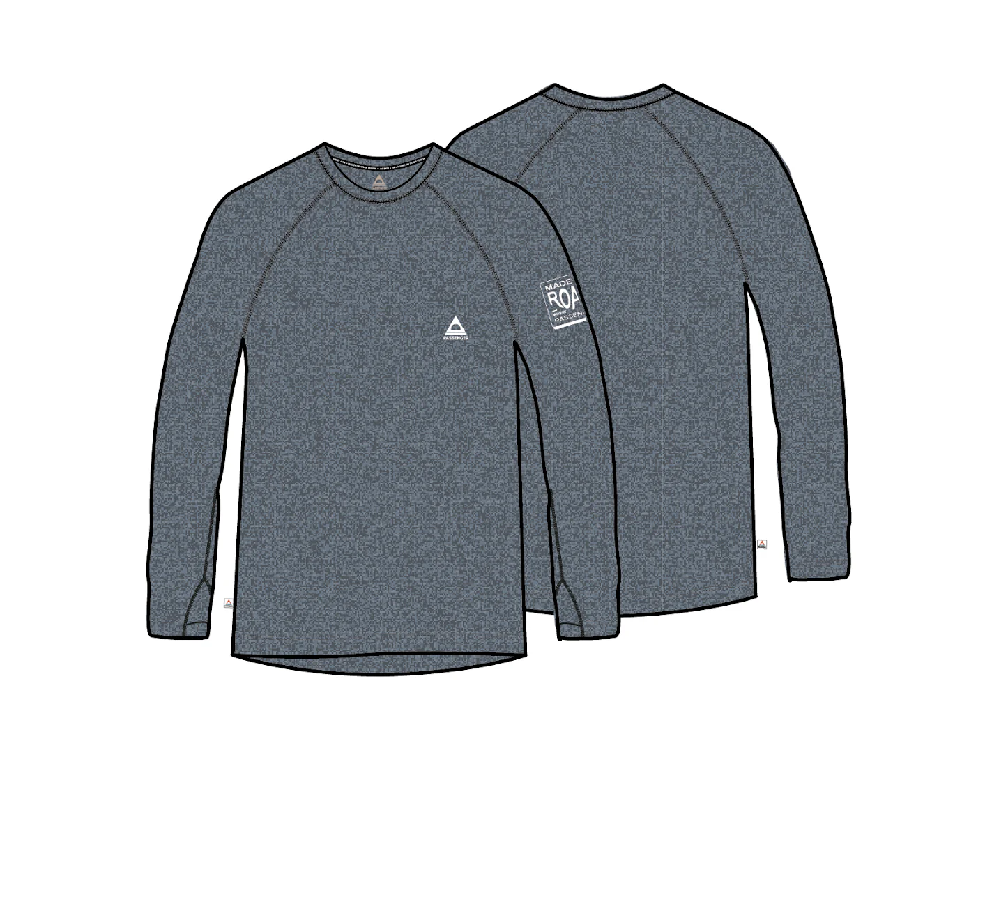 Light Ray Lightweight UPF50 LS T-Shirt - Storm Grey Marl - Image 7
