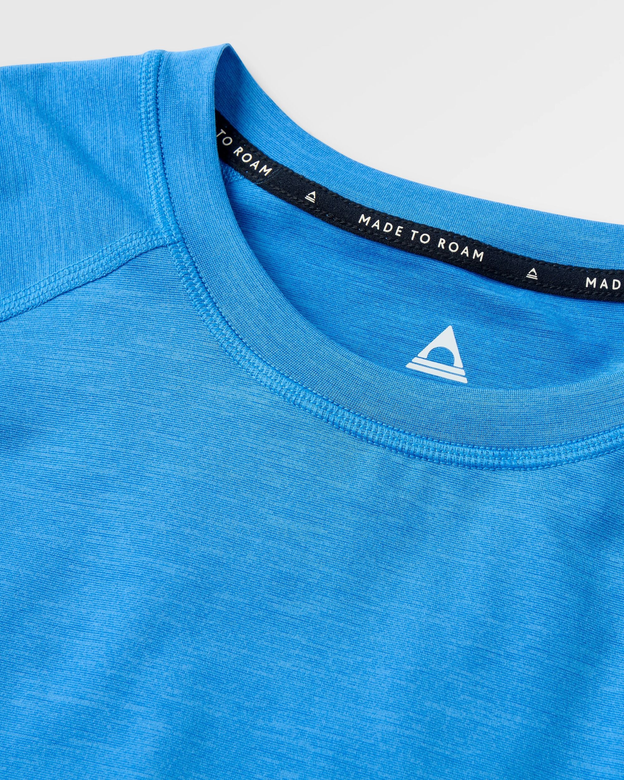 Light Ray Lightweight Surf T-Shirt - Marine Blue Marl - Image 4