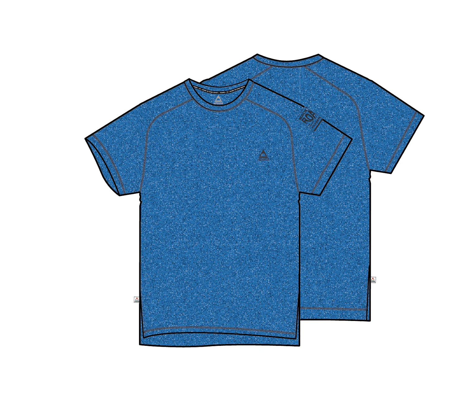 Light Ray Lightweight Surf T-Shirt - Marine Blue Marl - Image 6