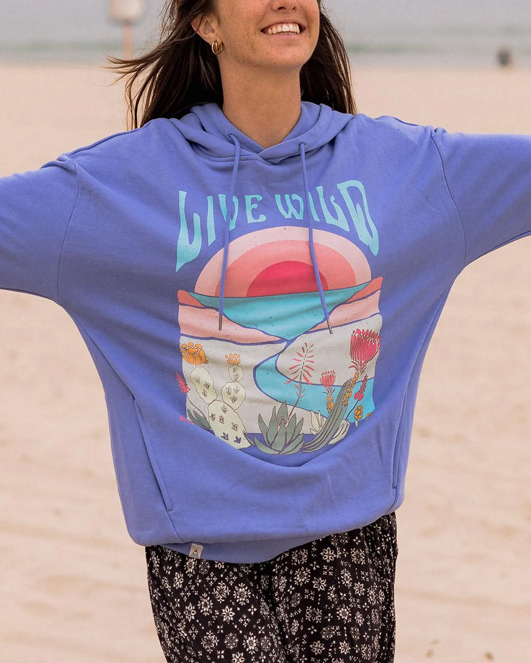 Live Wild Oversized Hoodie - Baja - Image 4