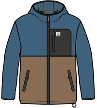Loch Hooded Polar Fleece - Toffee/Blue Steel - Image 12