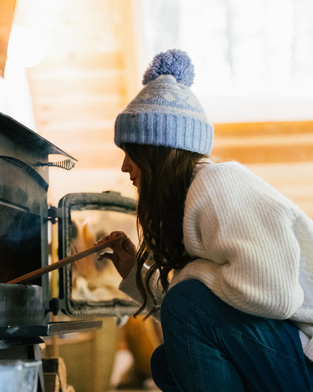 Lodge Bobble Hat - Blue Fog - Image 3
