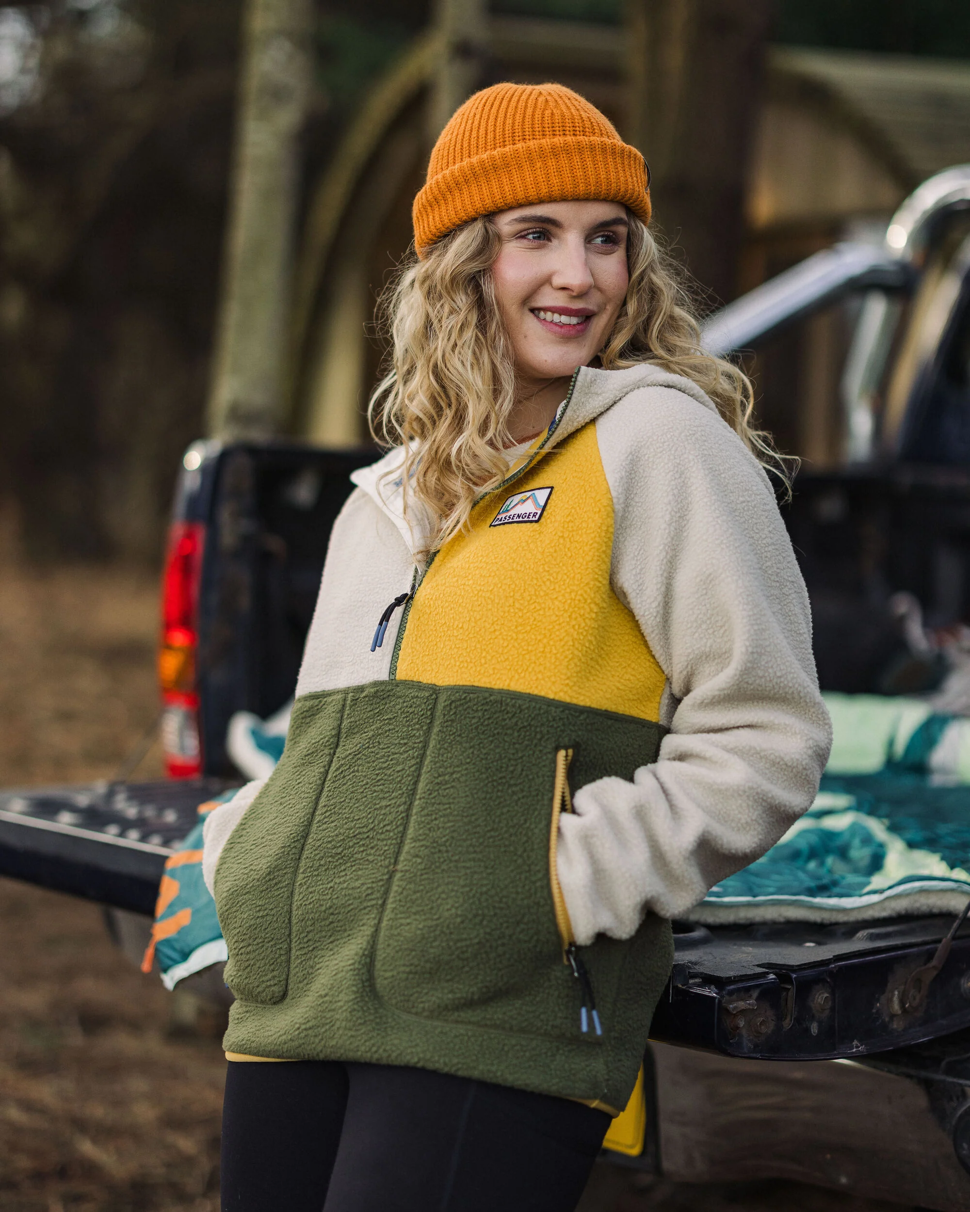 Maine 1/2 Zip Sherpa Fleece - Khaki