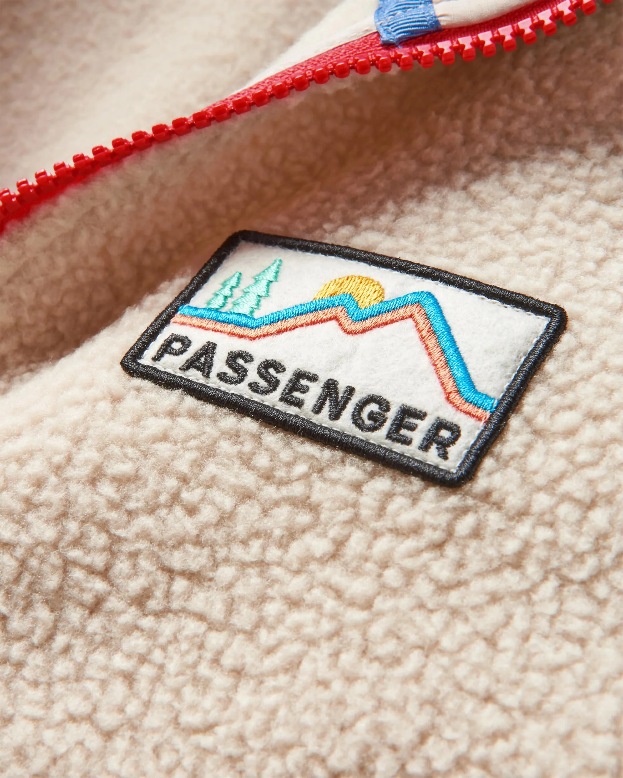 Maine 1/2 Zip Sherpa Fleece - Shell Pink - Image 3