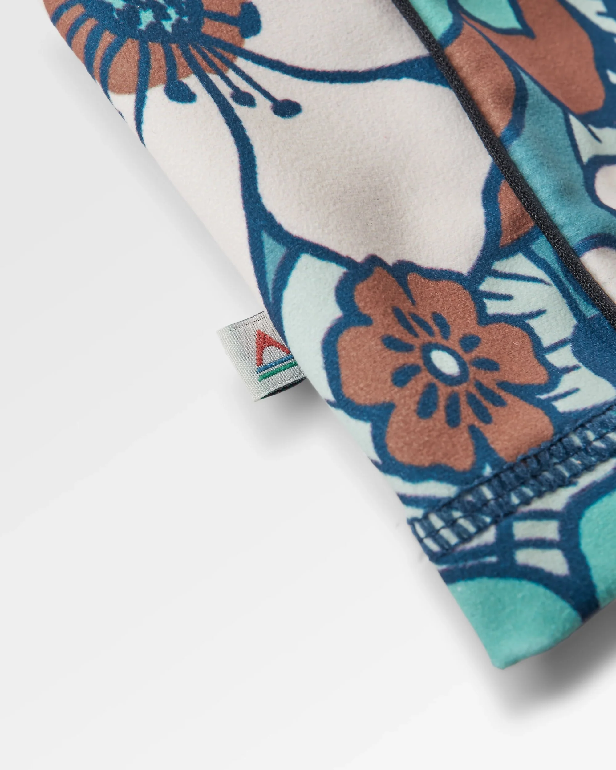 Mantra Active Crop Top - Vintage Floral Aqua - Image 8