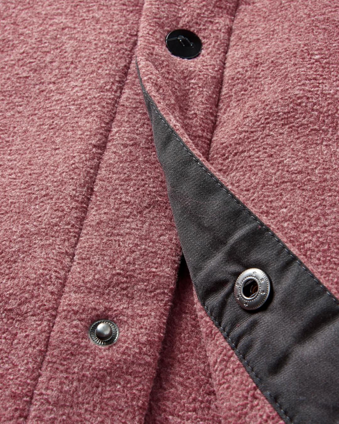 Maple Polar Fleece Shirt - Wine Marl - Image 3